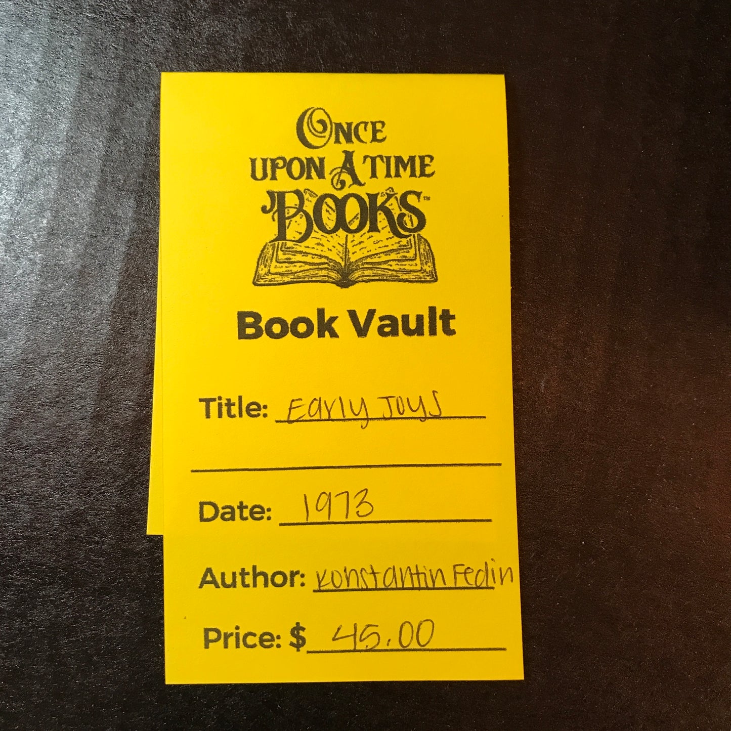 Early Joys - Konstantin Fedin - 1973