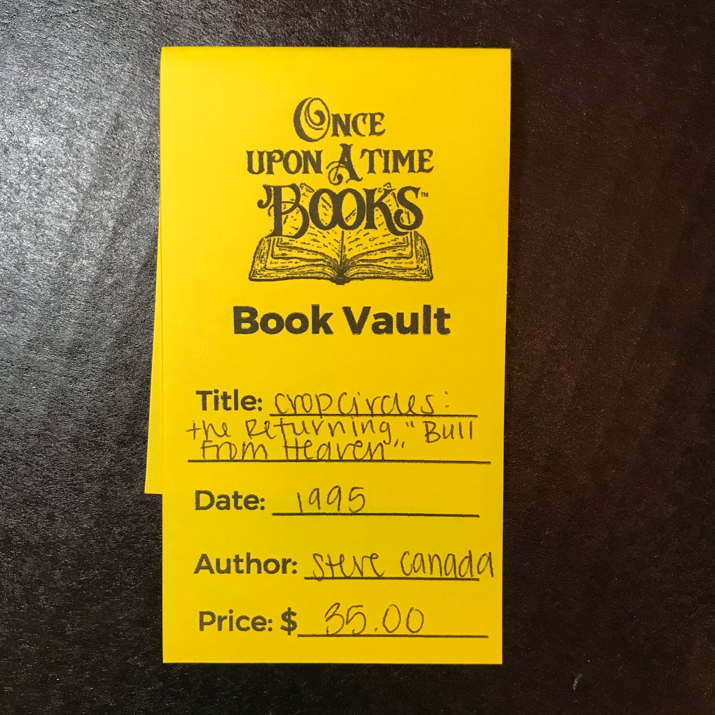 Crop Circles: The Returning "Bull of Heaven" - Steve Canada - 1995