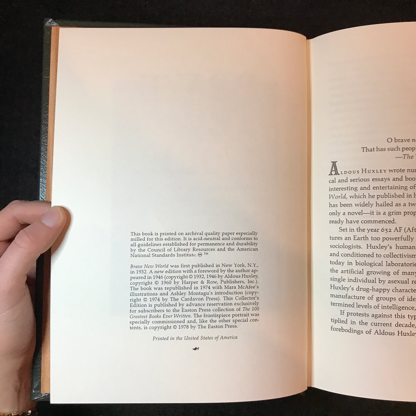 Brave New World - Aldous Huxley - Easton Press - 1978