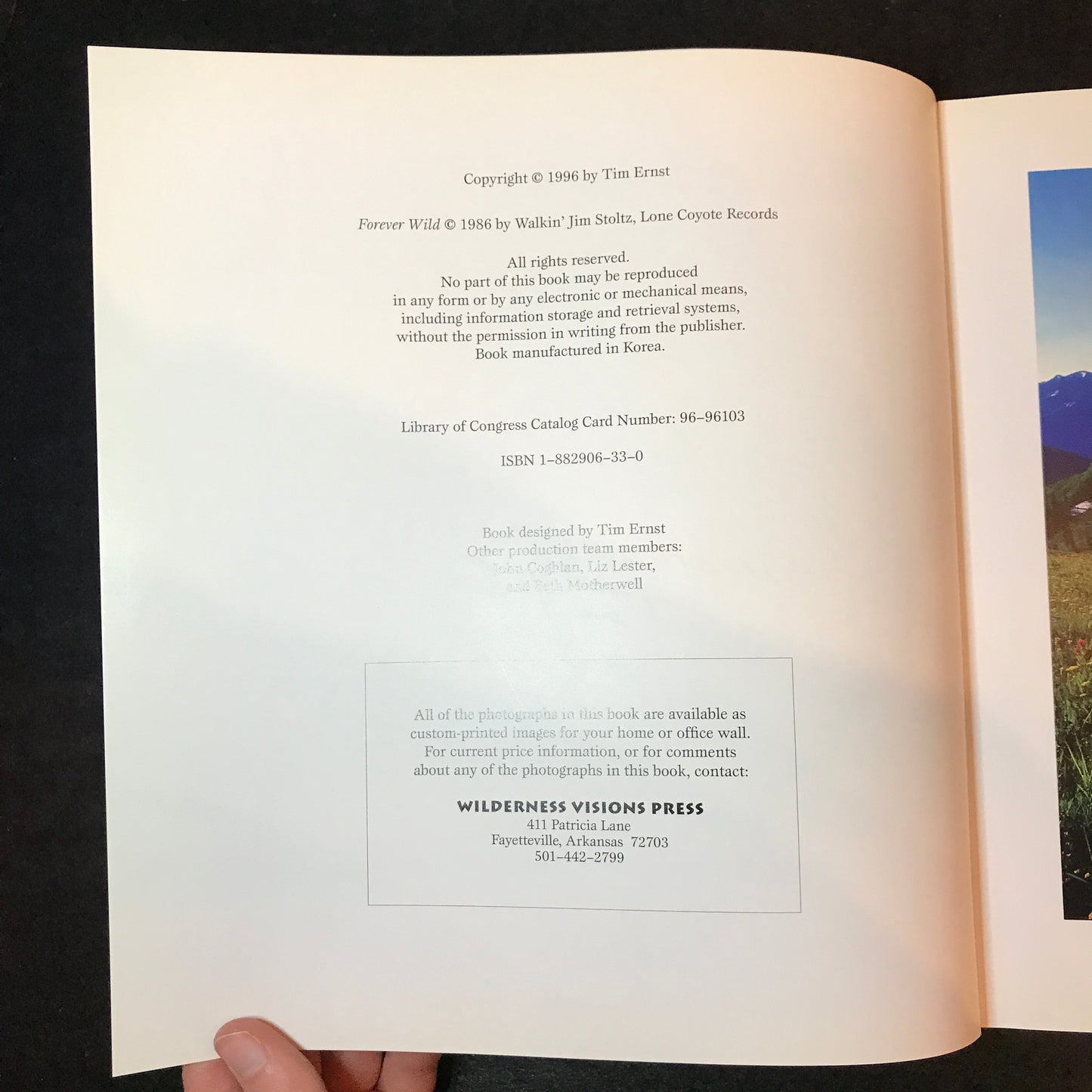 Wilderness Reflections - Tim Ernst - Signed - 1996