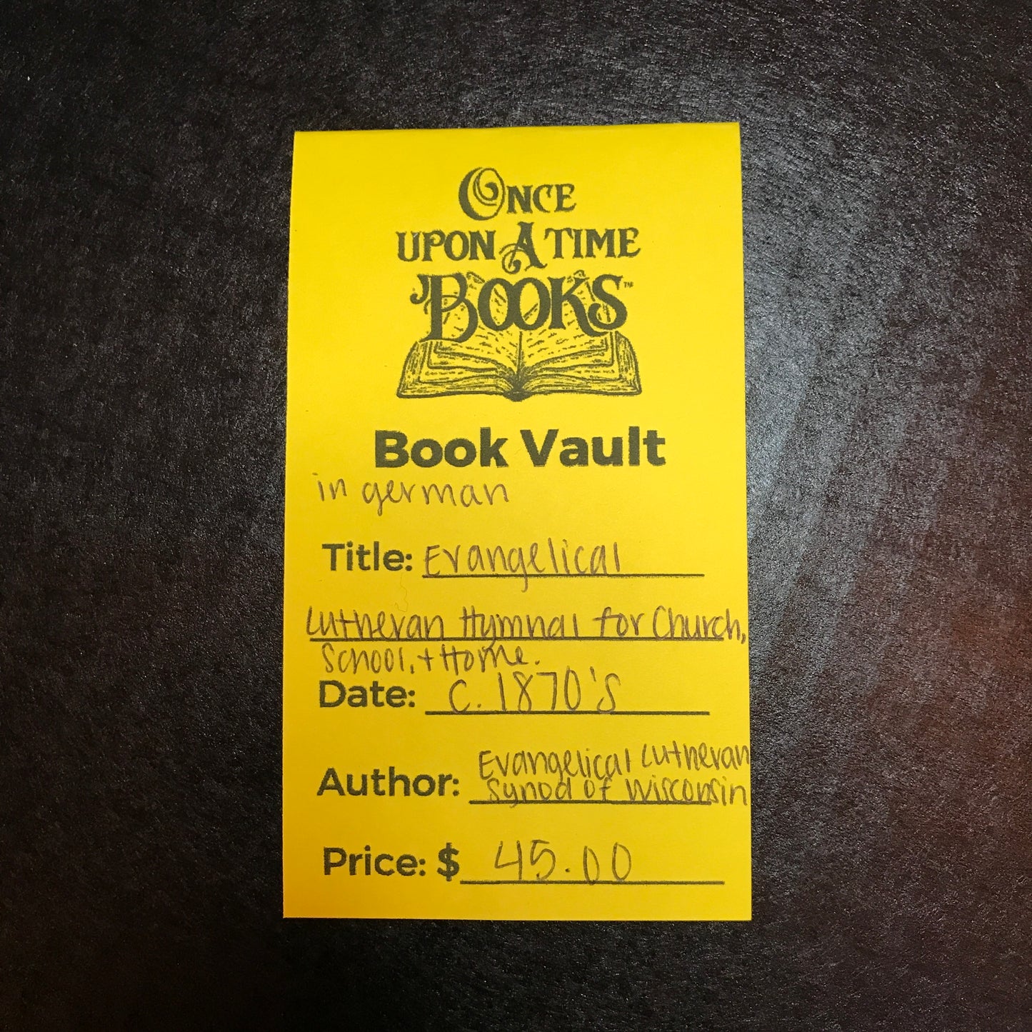 Evangelical Lutheran Hymnal for Church, School, and Home - Evangelical Lutheran Synod of Wisconsin - c. 1870
