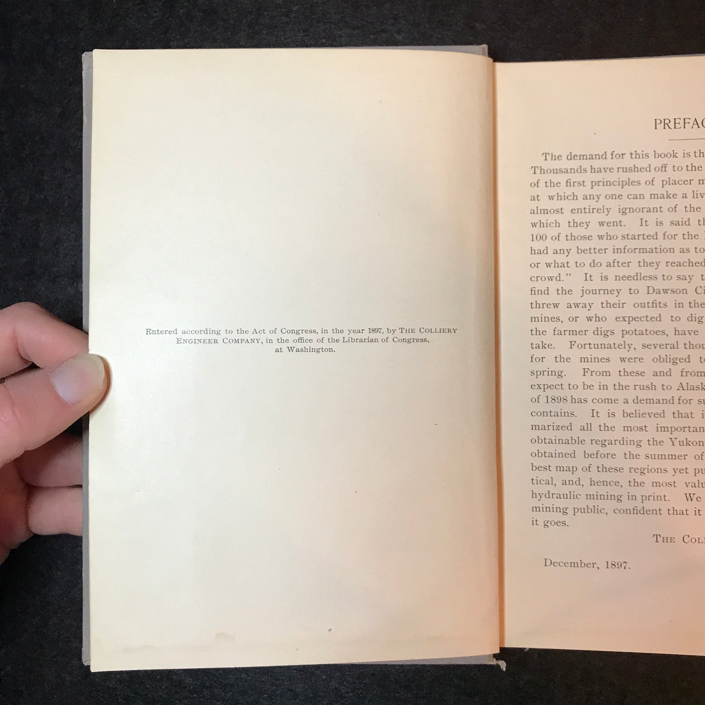 Placer Mining: A Handbook for Klondike and other Miners and Prospectors - The Collier Engineer Company - 1897