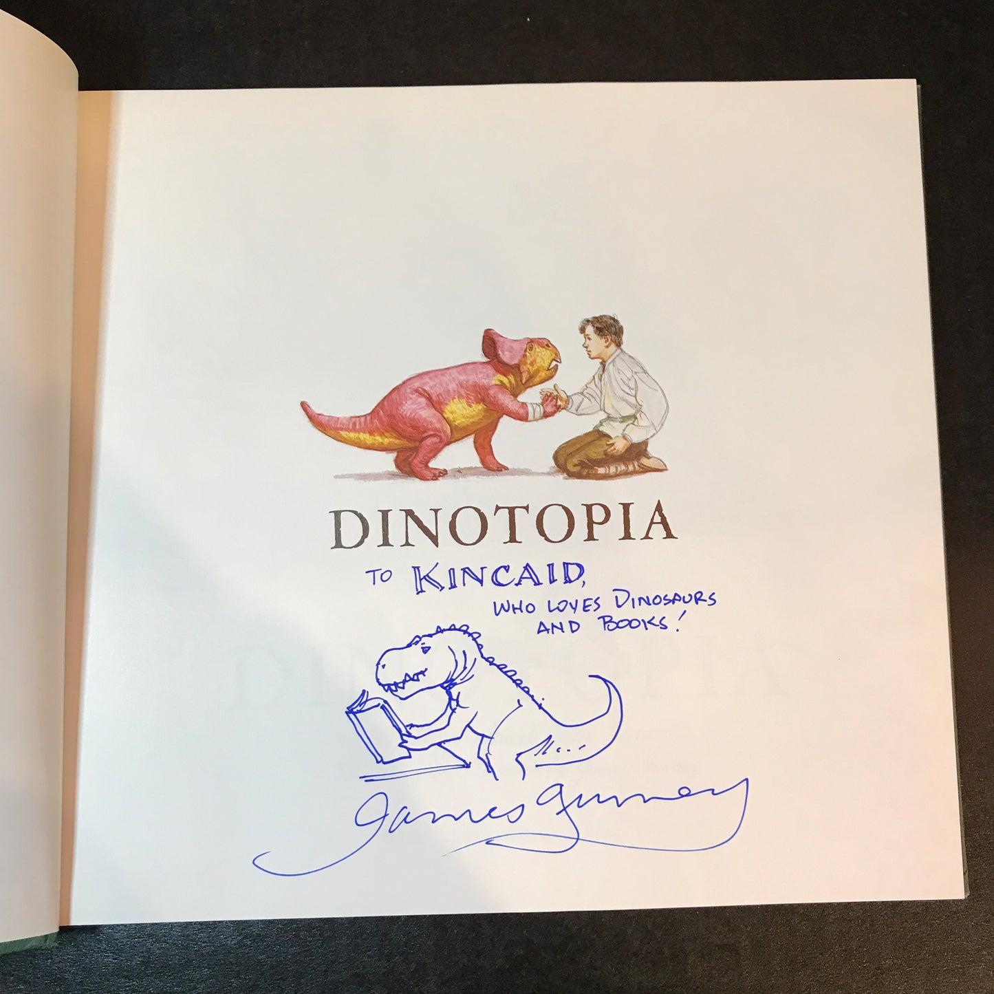 Dinotopia - James Gurney - 1st Thus - 8th Print - Signed with drawing - 1998