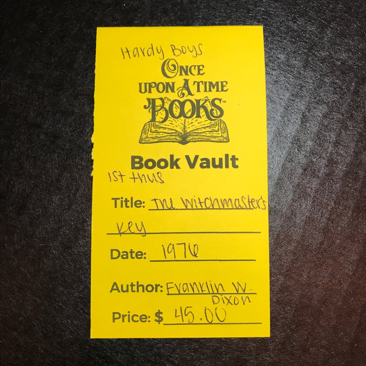 The Witchmaster's Key - Franklin W. Dixon - 1st Thus - 1976