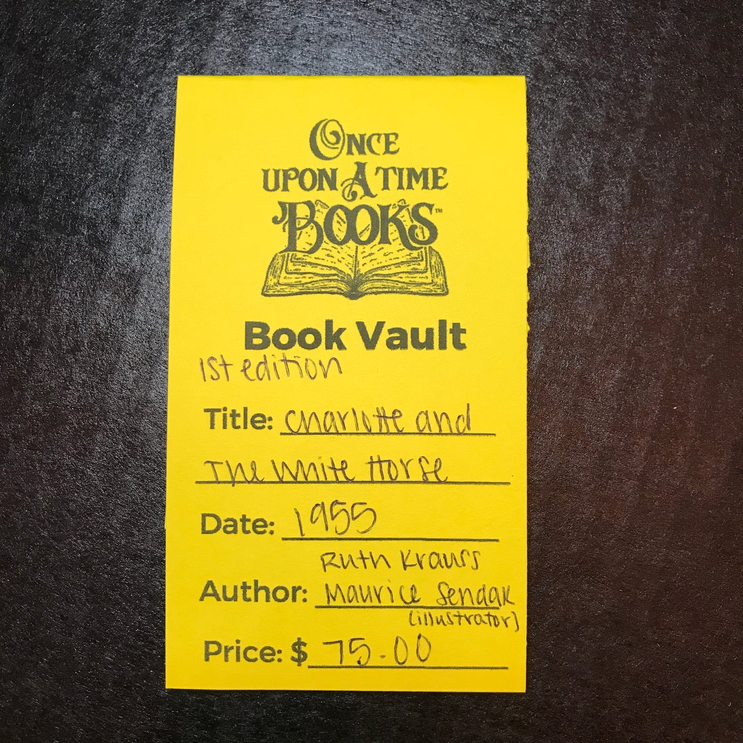 Charlotte and The White Horse - Ruth Krauss - 1st Edition - 1955