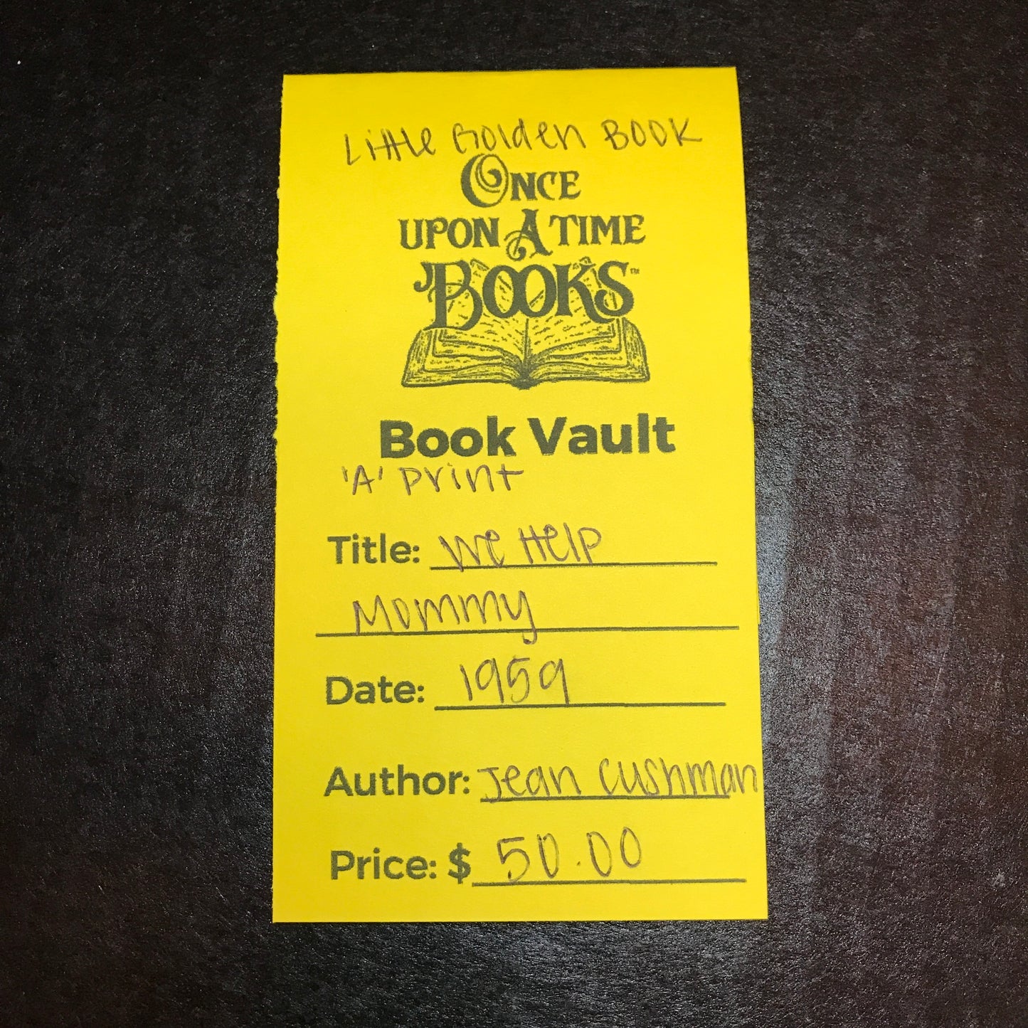 We Help Mommy - Jean Cushman - 'A' Print - 1959