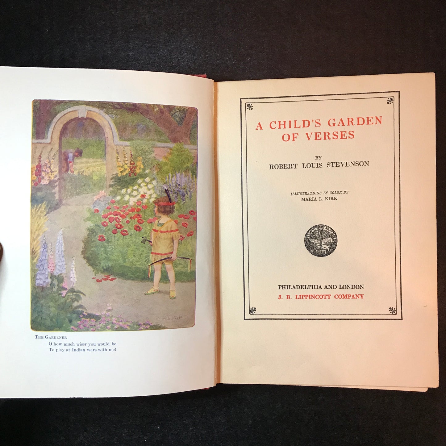 A Child's Garden of Verses - Robert Louis Stevenson - Presumed 1st Thus - 1919