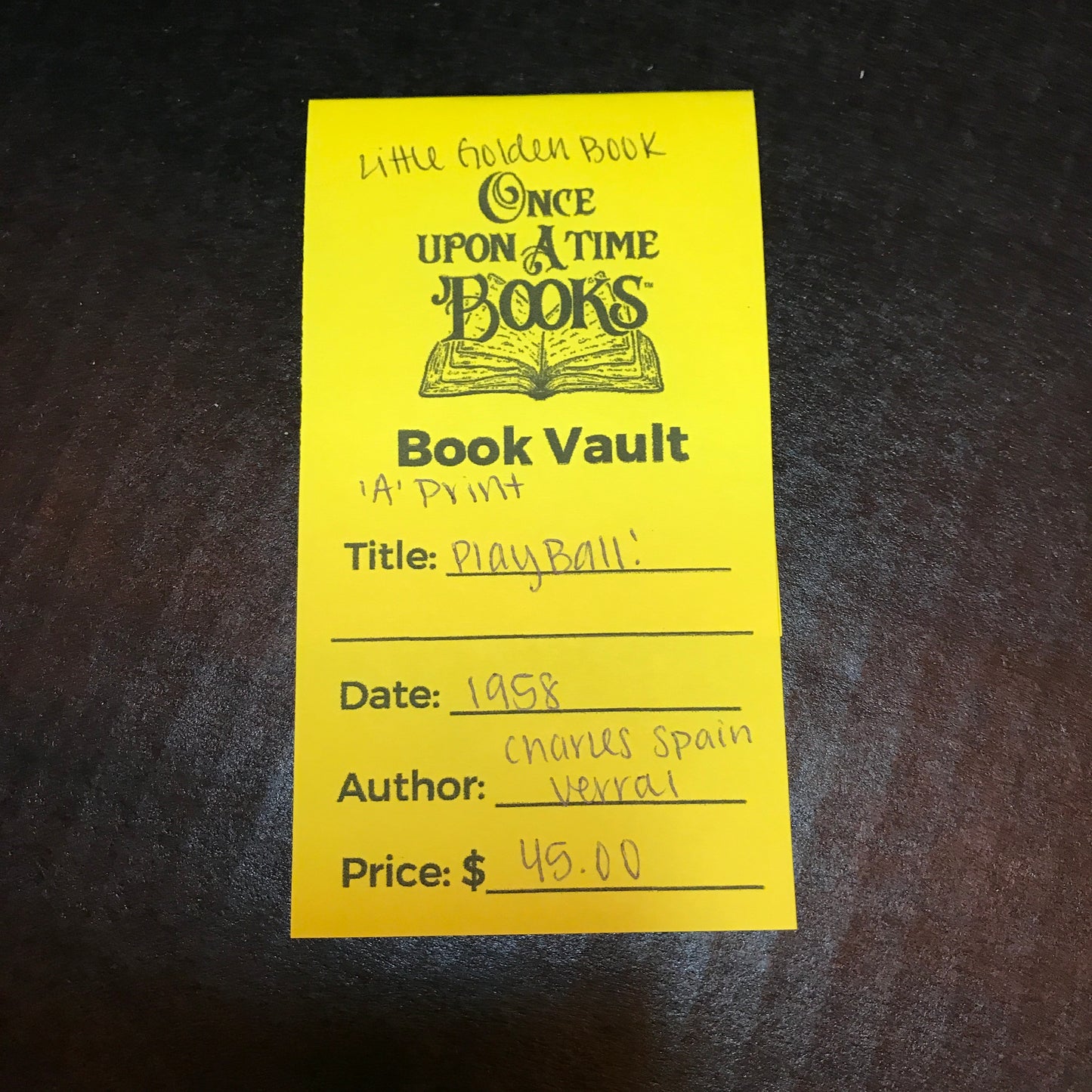 Play Ball! - Charles Spain Verral - 'A' Print - 1958