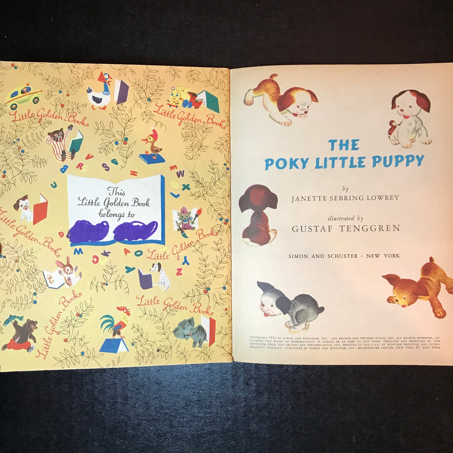 The Poky Little Puppy - Janette Sebring Lowrey - 'A' Print - 1942
