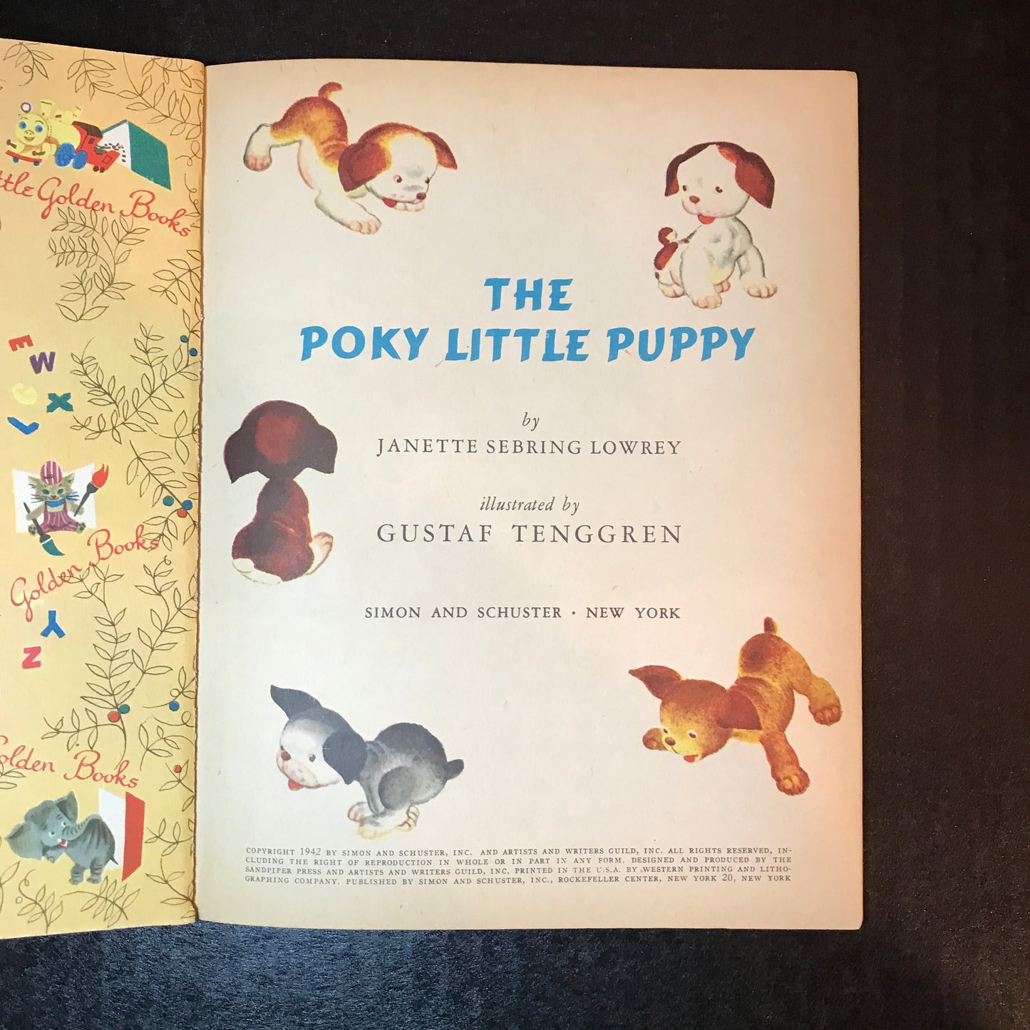 The Poky Little Puppy - Janette Sebring Lowrey - 'A' Print - 1942
