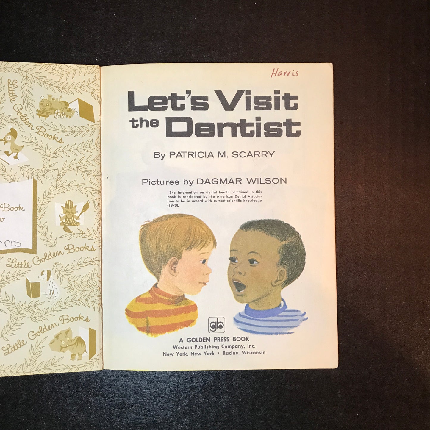 Let's Visit The Dentist - Patricia M. Scarry - 'A' Print - 1970
