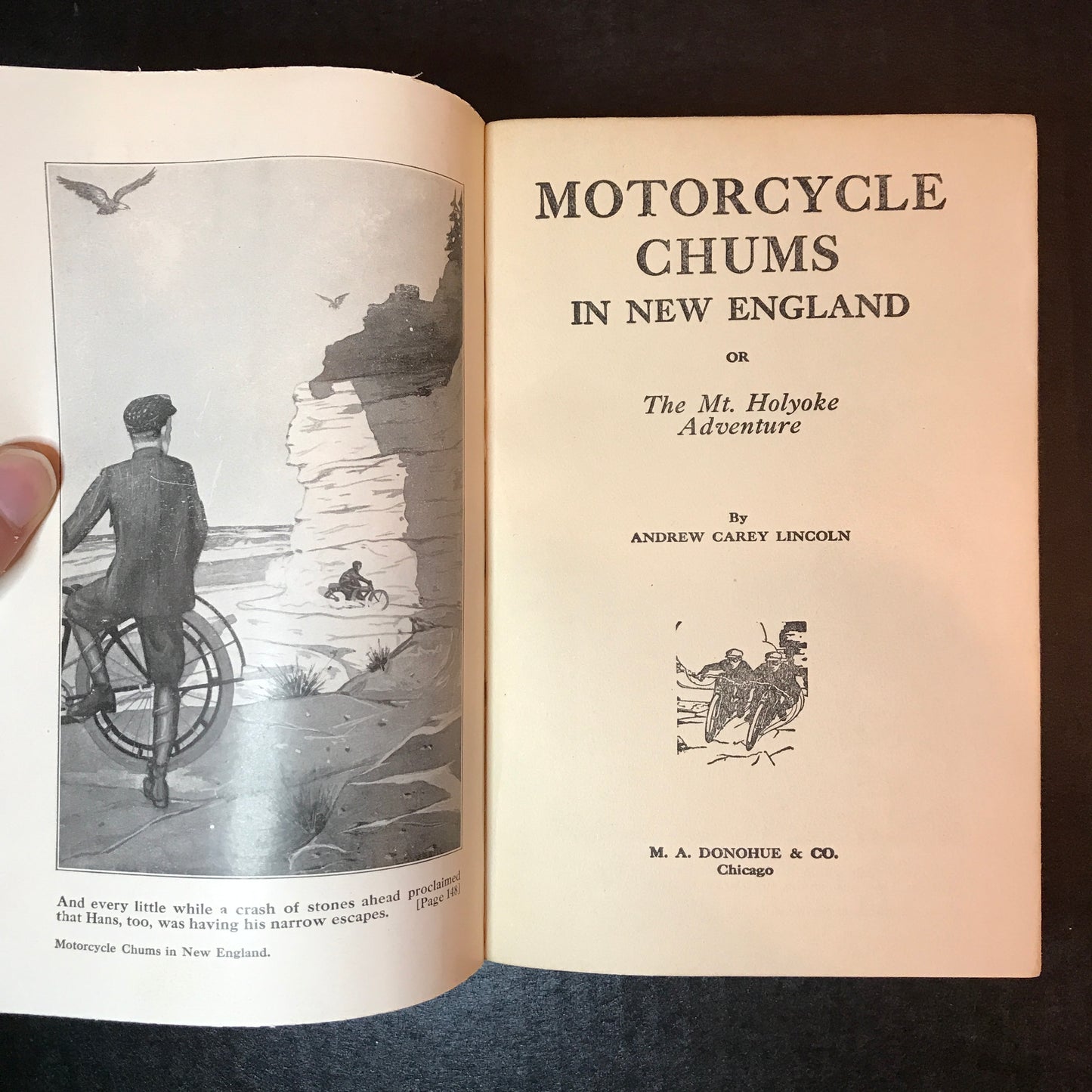 Motorcycle Chums in New England - Andrew Carey Lincoln - 1st Edition - 1911