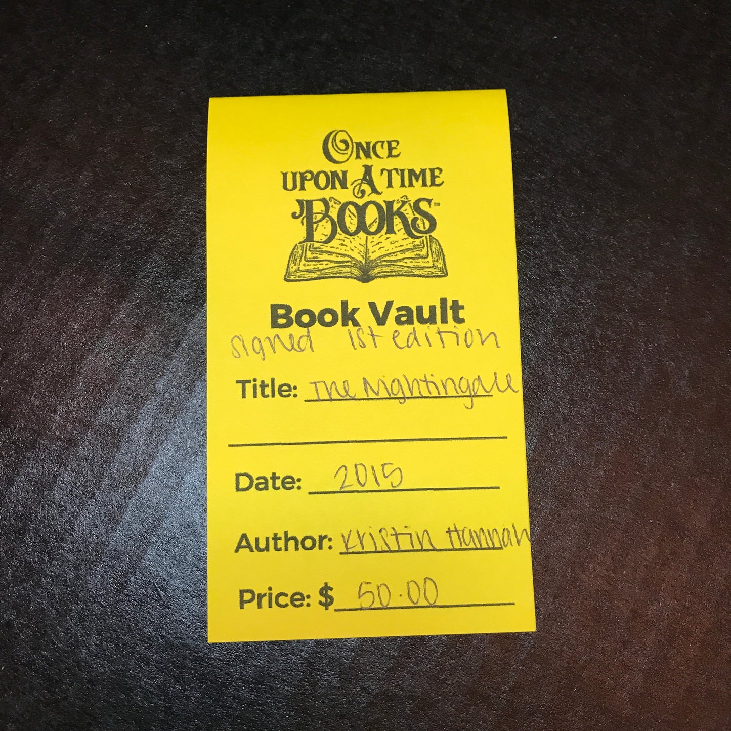 The Nightingale - Kristin Hannah - Signed - 1st Edition - 2015