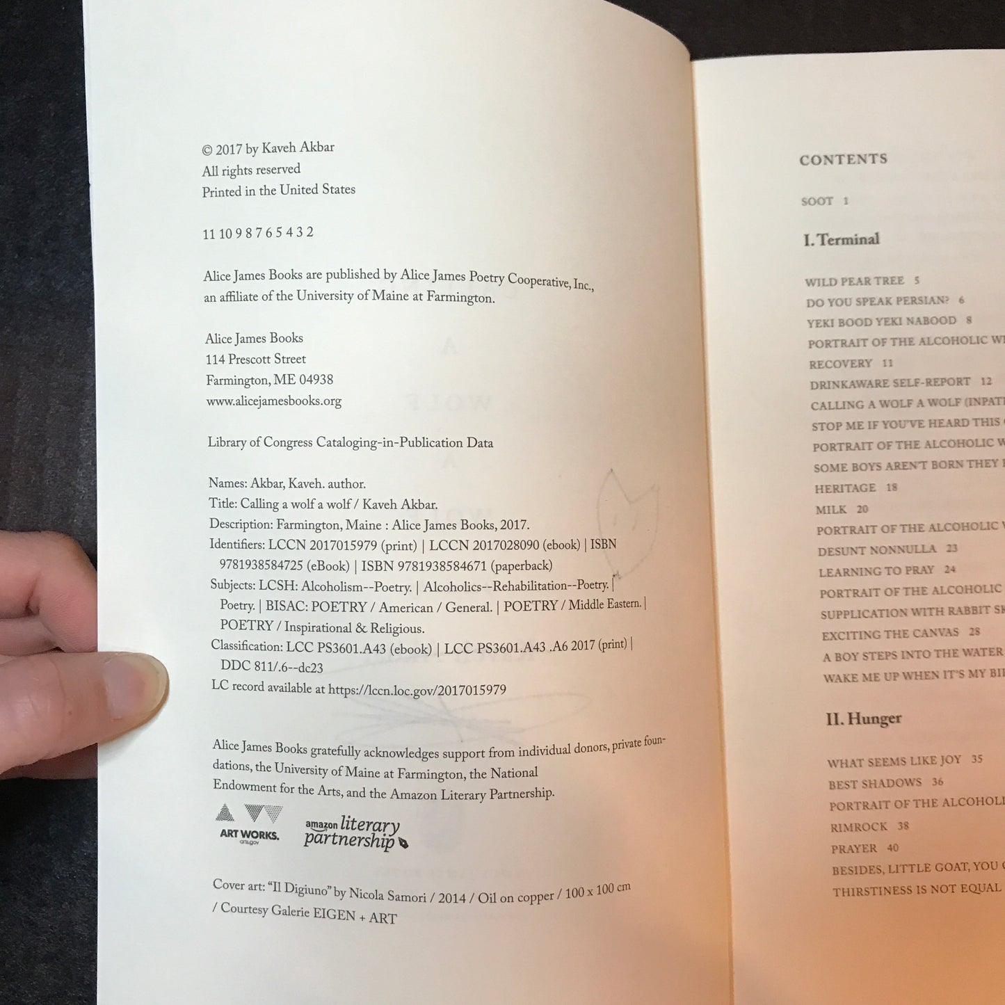 Calling a Wolf a Wolf - Kaveh Akbar - Signed - 2nd Print - 2017