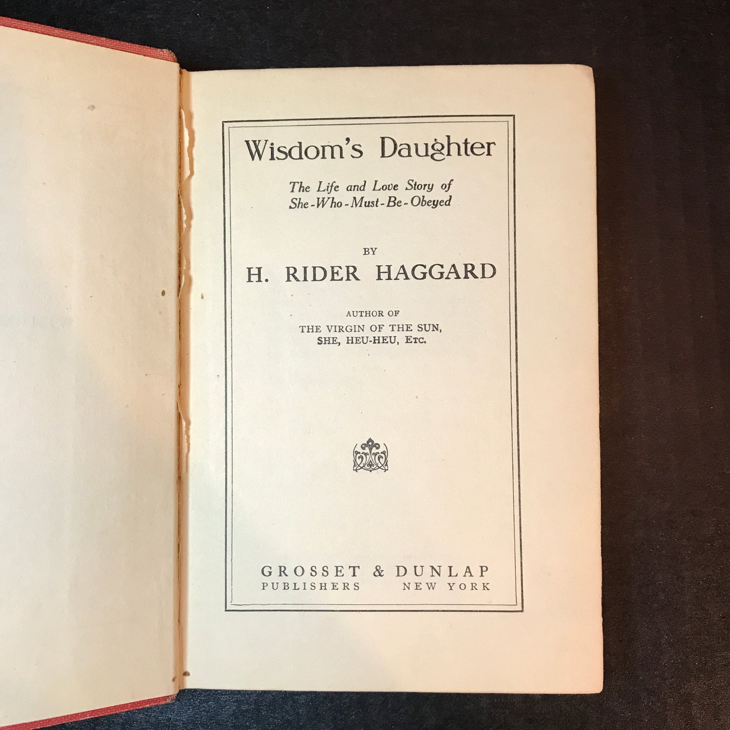 Wisdom's Daughter - H. Rider Haggard - 1924