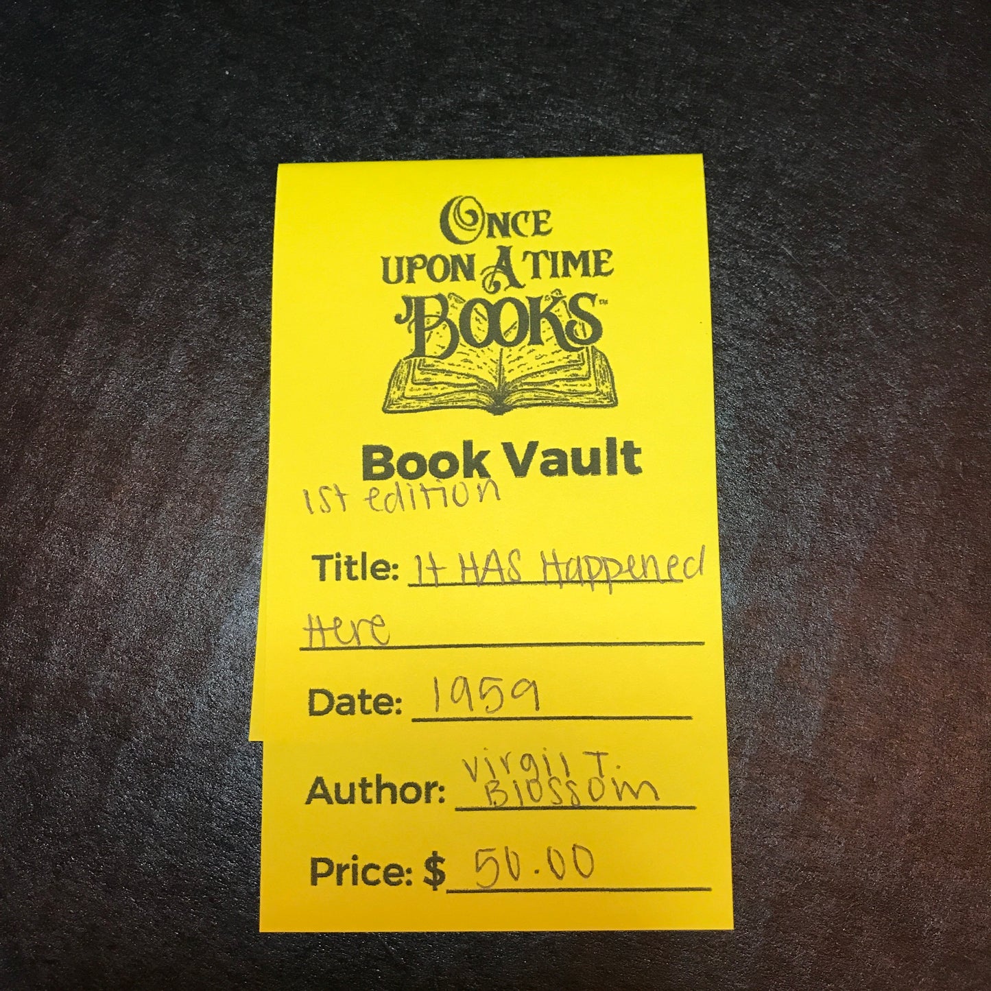 It HAS Happened Here - Virgil T. Blossom - 1st Edition - 1959