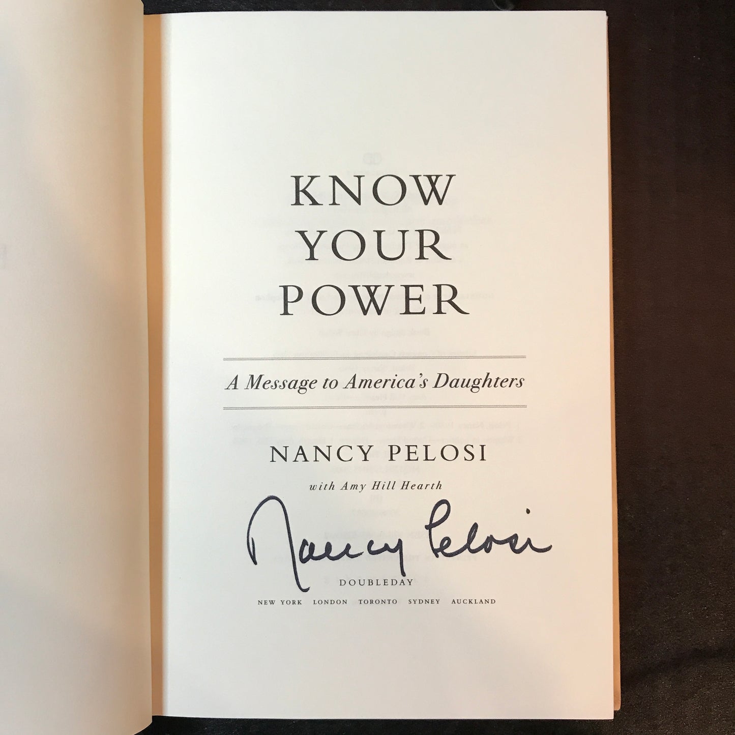 Know Your Power - Nancy Pelosi - Signed - 1st Edition - 2008