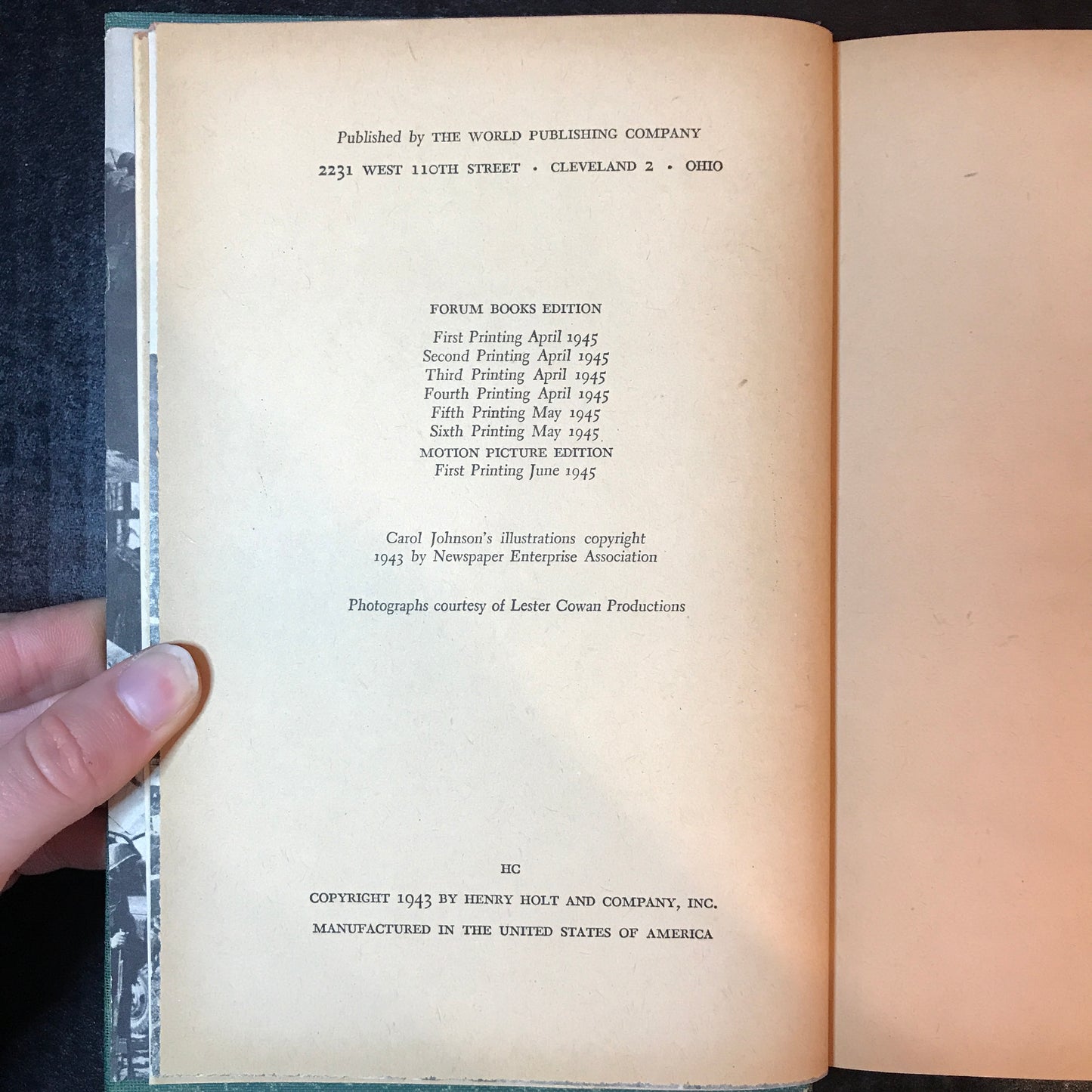 Here Is Your War: Story of G. I. Joe - Ernie Pyle - Movie Edition - 1st Thus - 1945