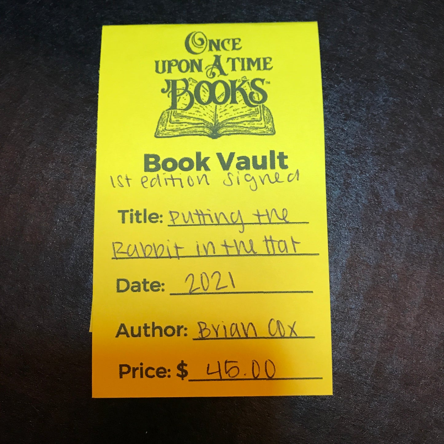 Putting the Rabbit in the Hat - Brian Cox - Signed - 1st Edition - 2021