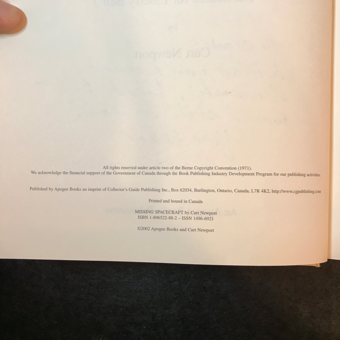 Lost Spacecraft: The Search for Liberty Bell 7 - Curt Newport - Signed - 2002