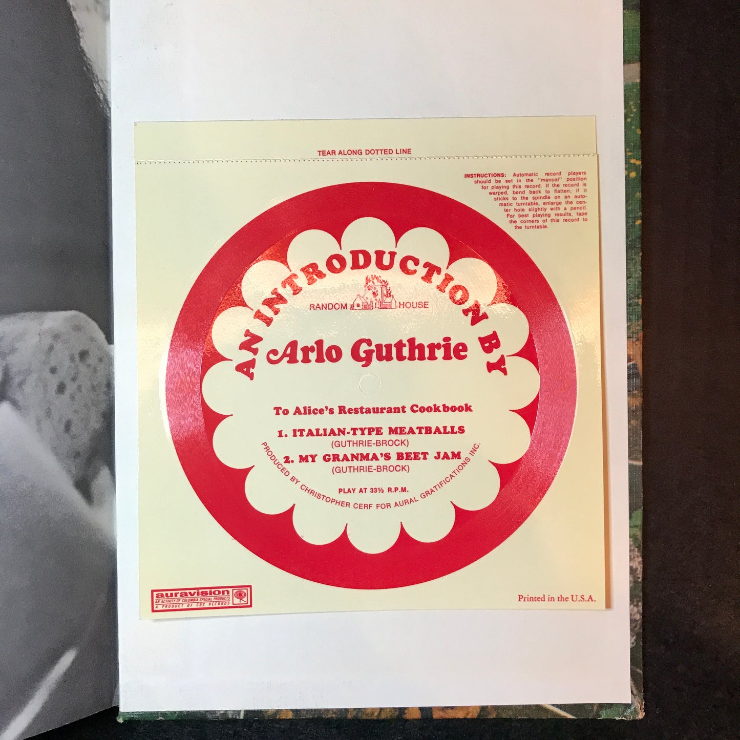 Alice's Restaurant Cookbook - Alice May Brock - 1969