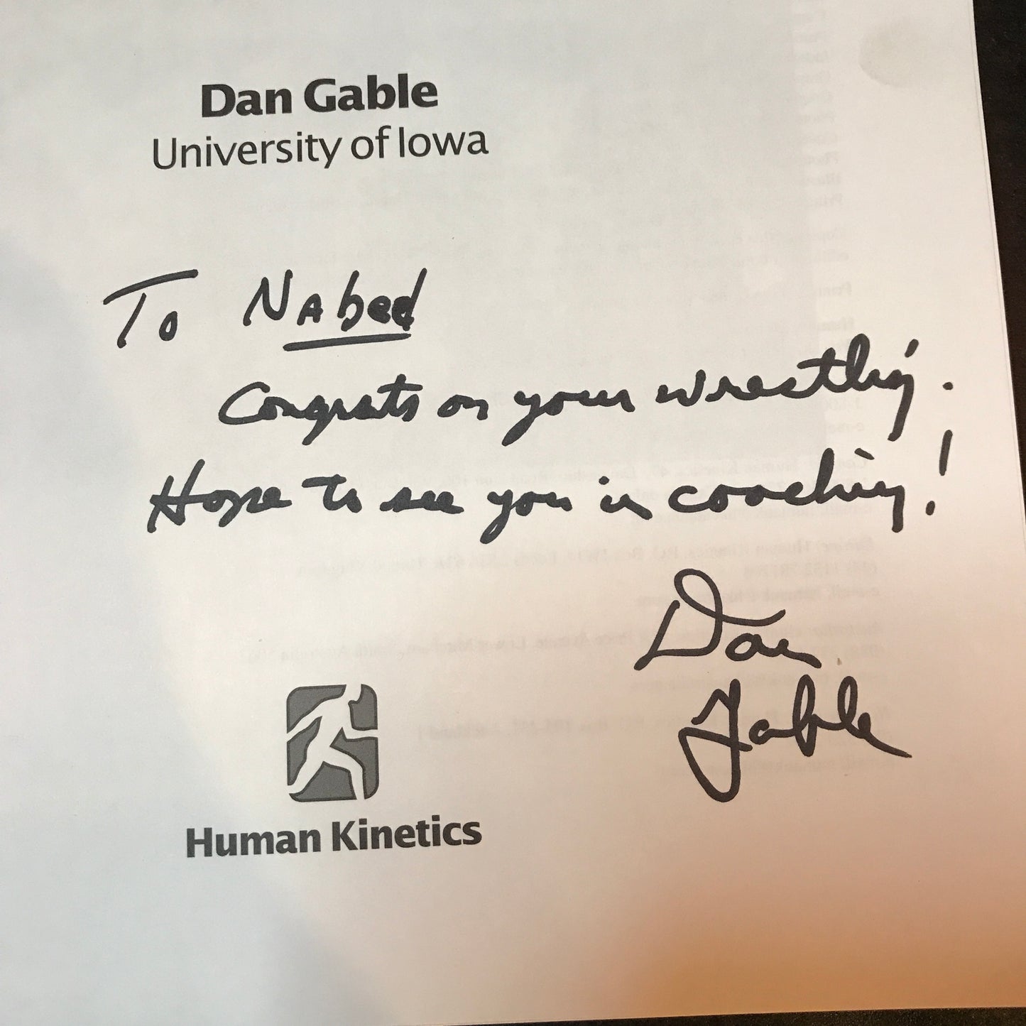 Coaching Wrestling Successfully - Dan Gable - Signed - 1999