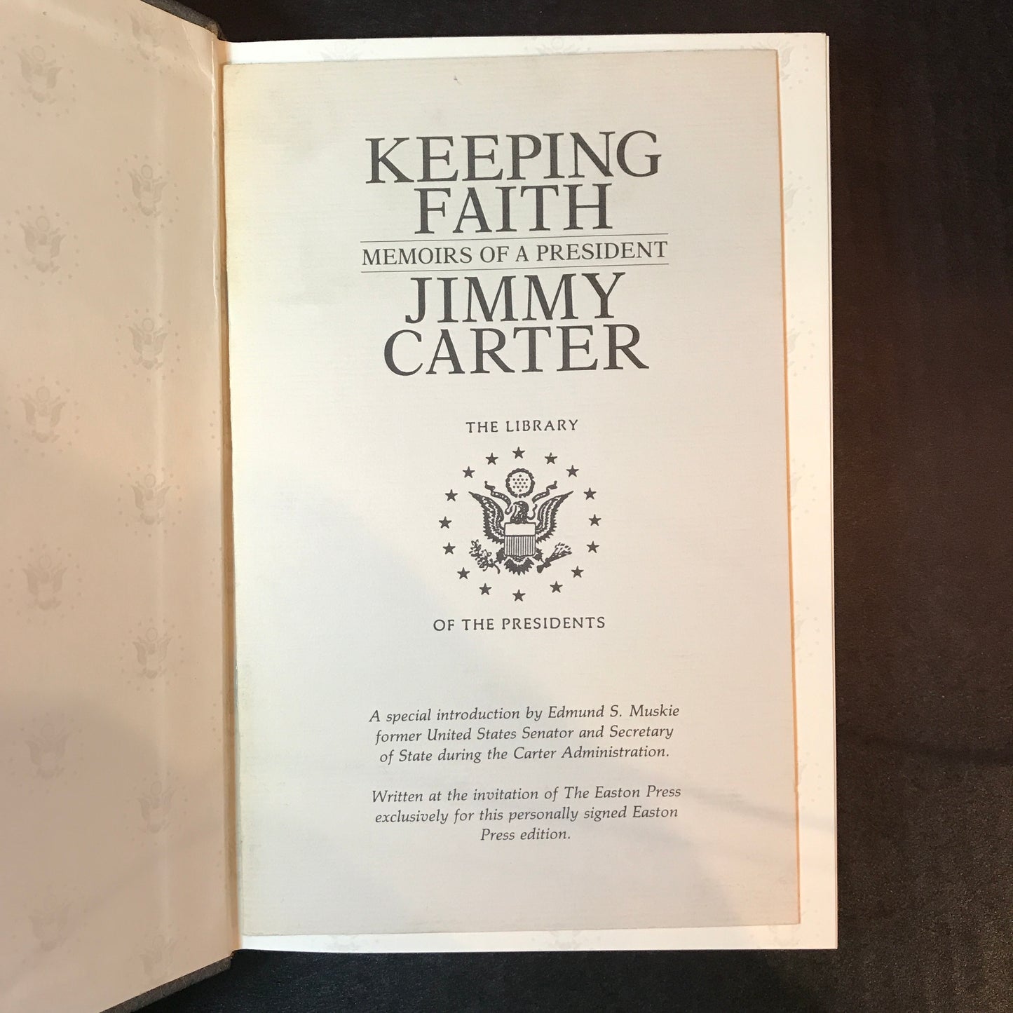 Keeping Faith - Jimmy Carter - Signed - Easton Press - 1982