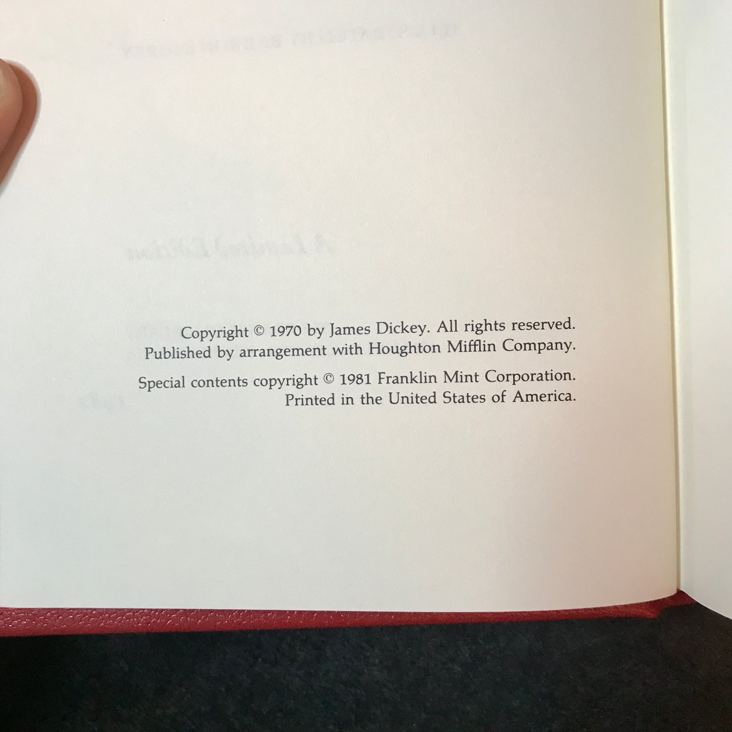 Deliverance - James Dickey - Franklin Library - Signed - 1981