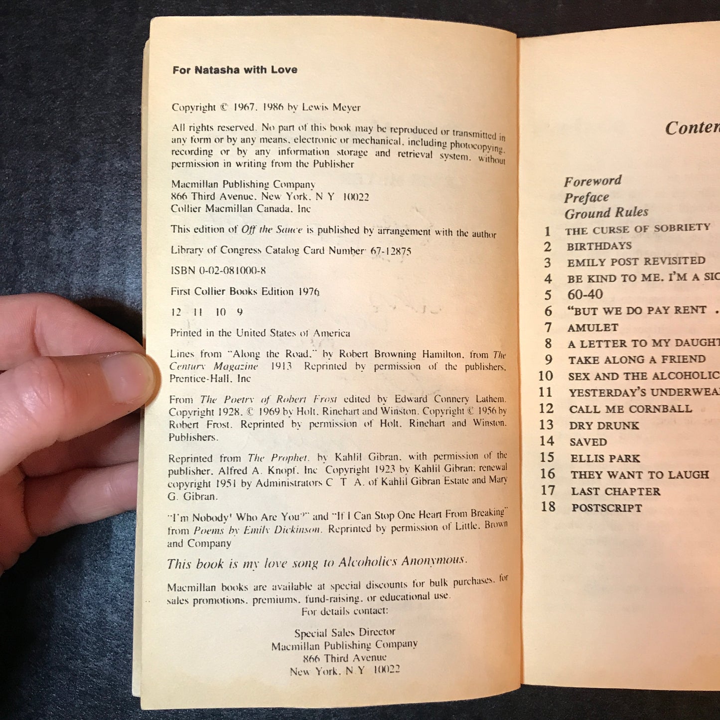 Off the Sauce - Lewis Meyer - Signed - 1967