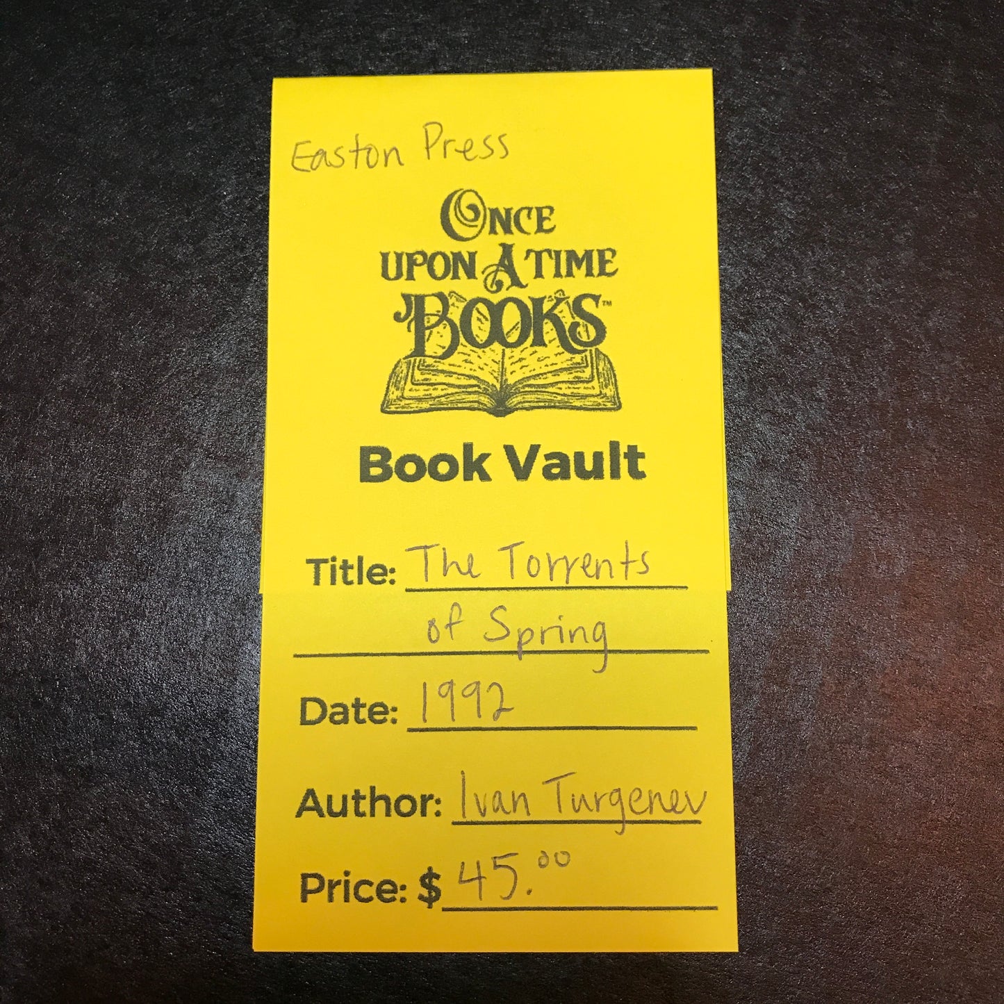 The Torrents of Spring - Ivan Turgenev - Easton Press - 1992