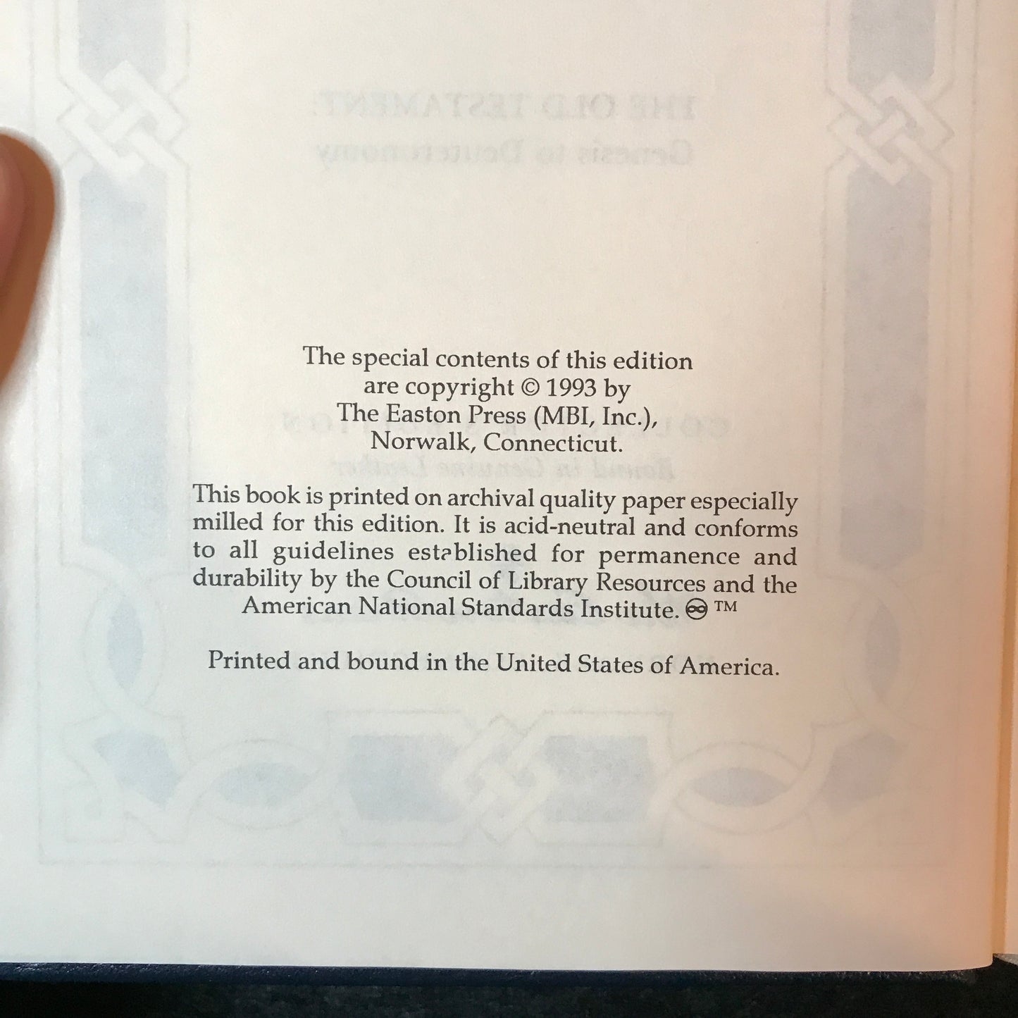 The Five Books of Moses - King James Version - Easton Press - 1993