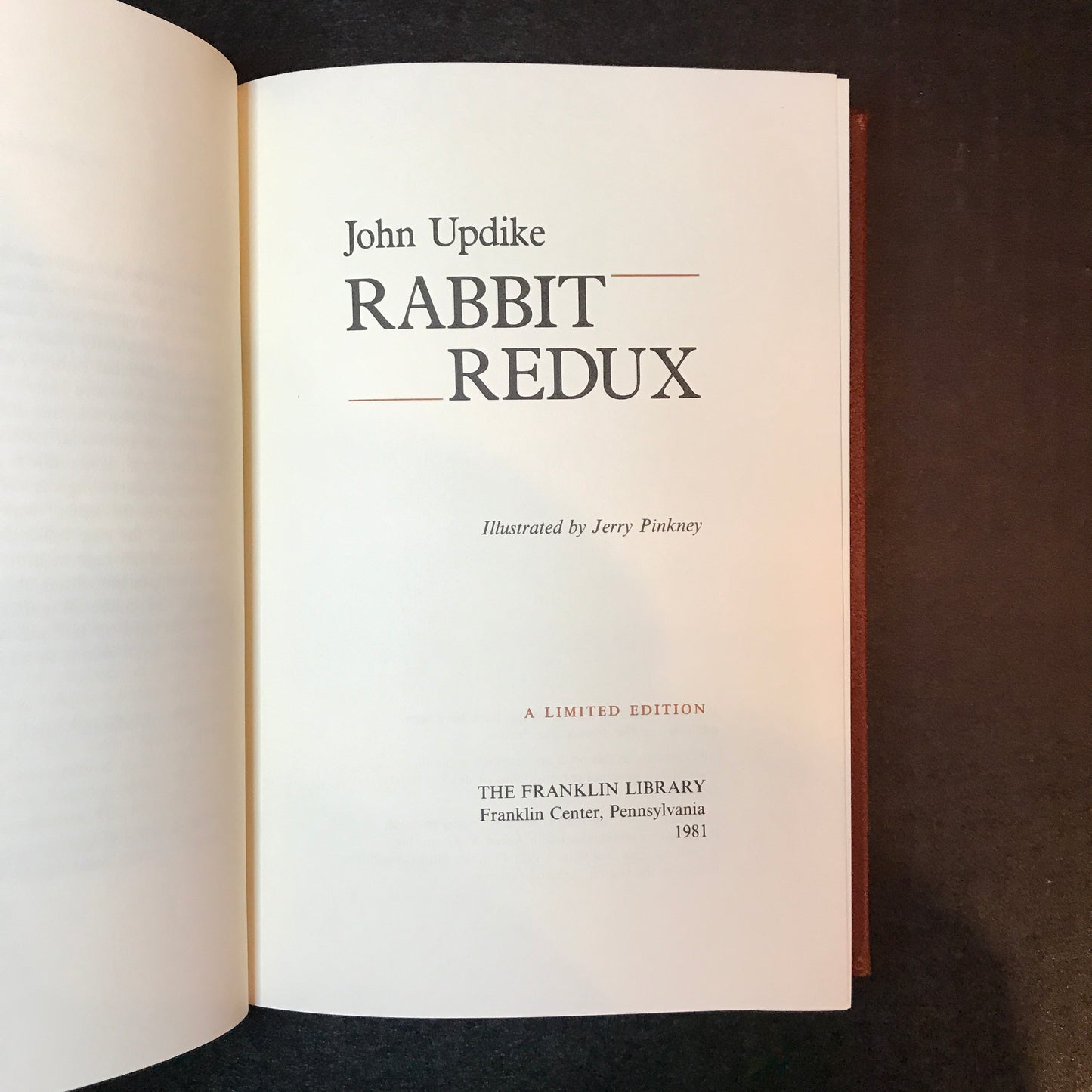 Rabbit Redux - John Updike - Signed - Limited Edition - Franklin Library - 1981