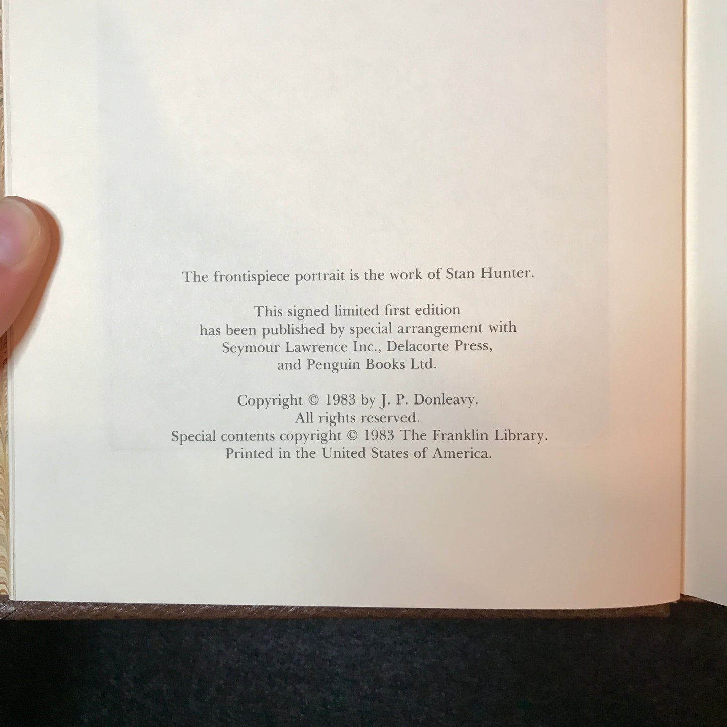 Leila - J. P. Donleavy - Signed - 1st Edition - Franklin Library - 1983