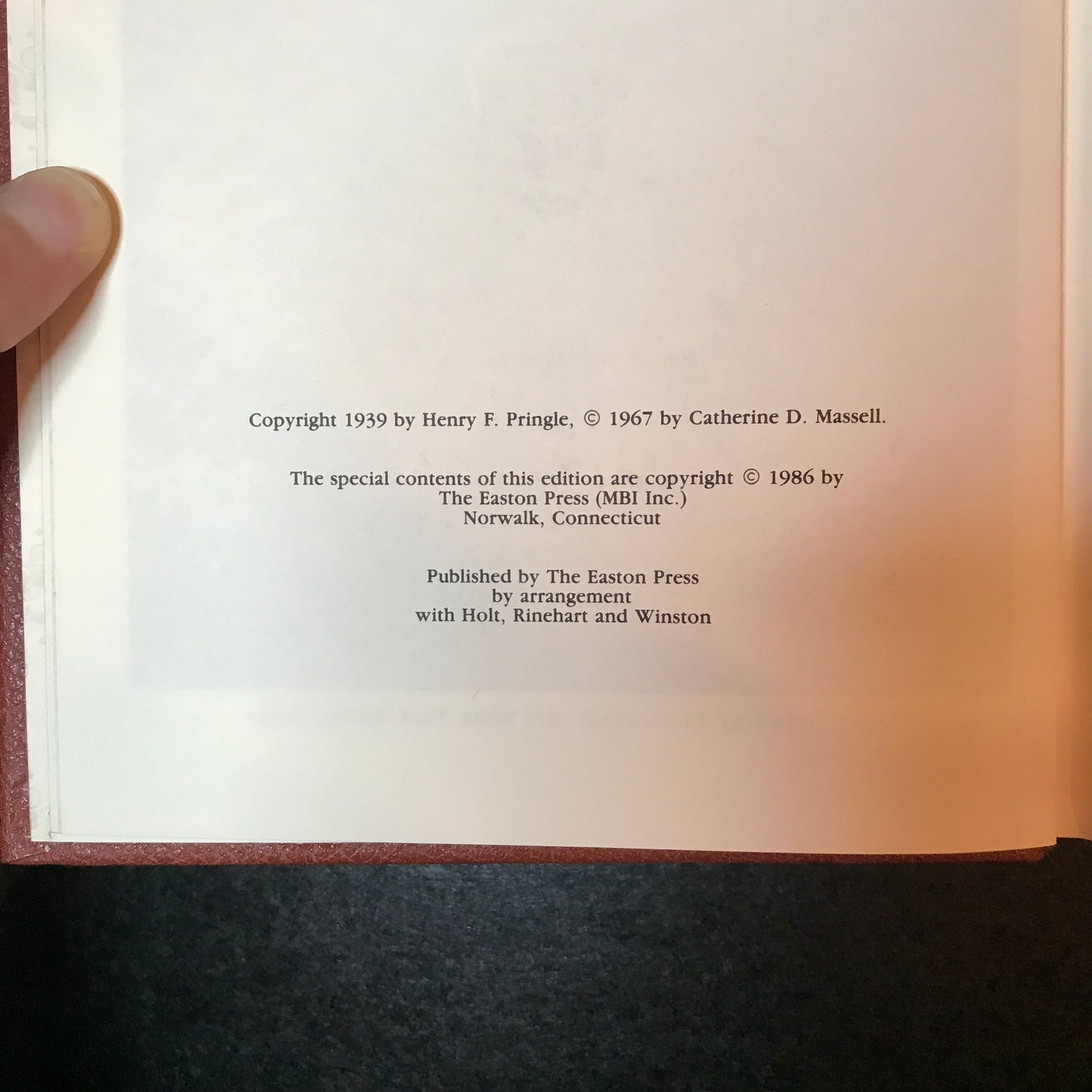 The Life and Times of William Howard Taft - Henry F. Pringle - Easton Press - 2 Volumes - 1986