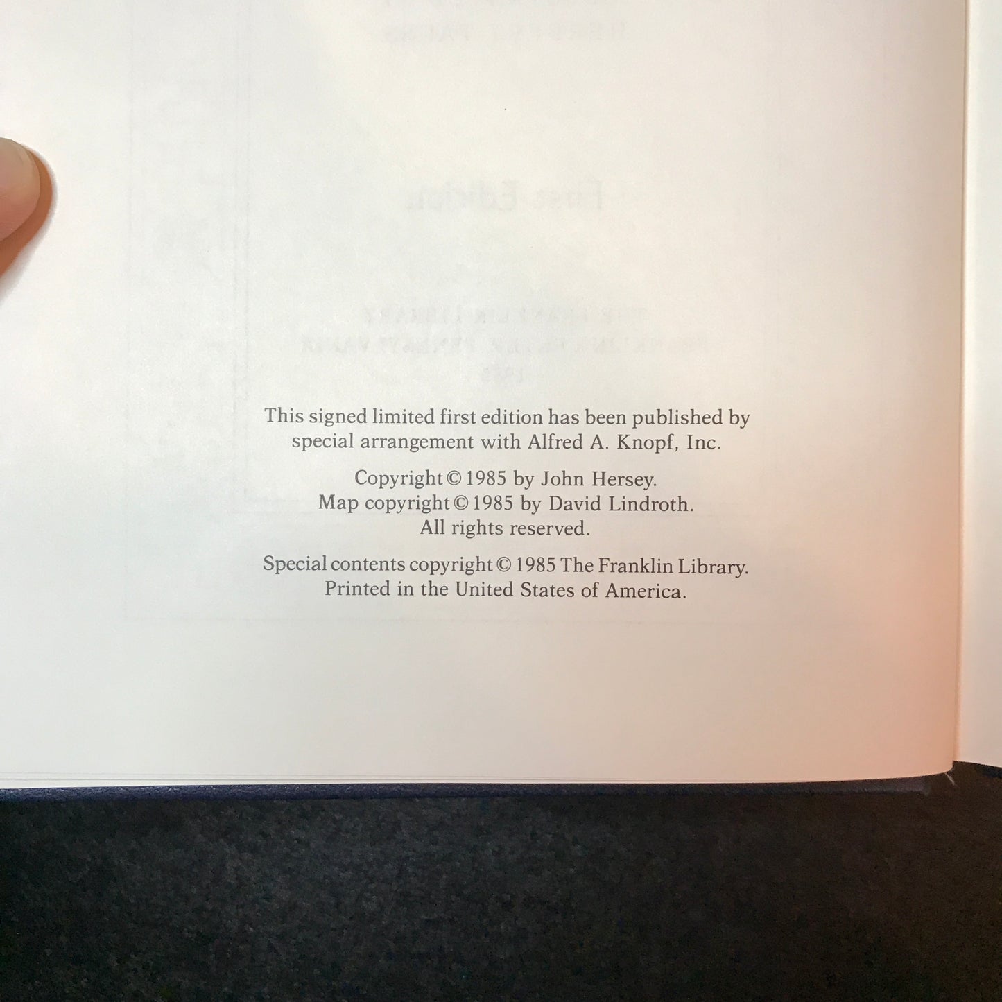 The Call - John Hersey - Signed - Limited 1st Edition - Franklin Library - 1985