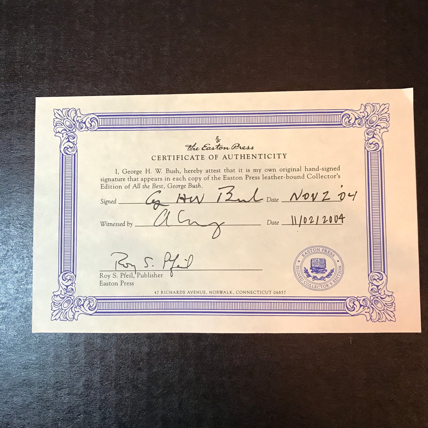 All The Best, George Bush - George H. W. Bush - Easton Press - Signed - 2004
