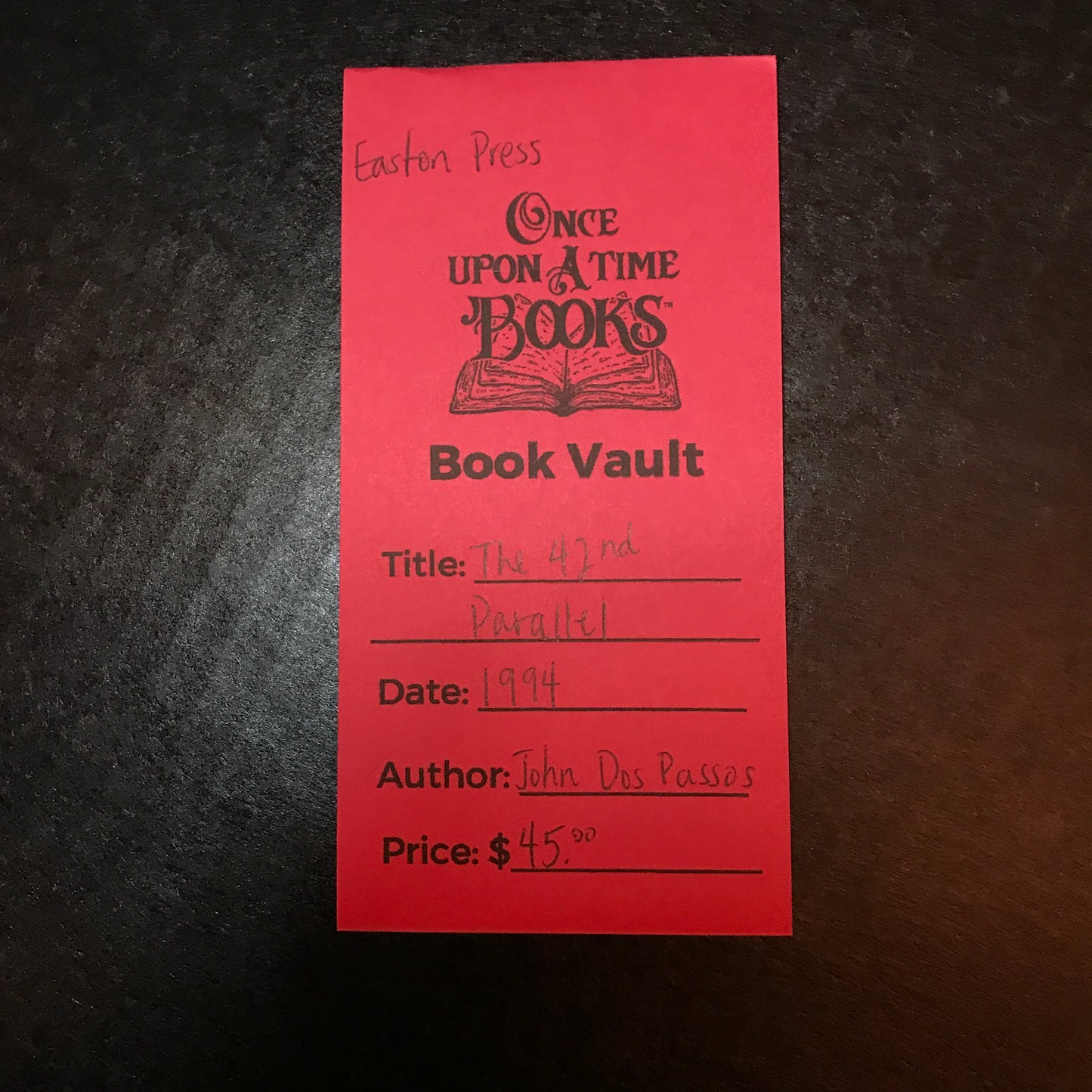 The 42nd Parallel - John Dos Passos - Easton Press - 1994