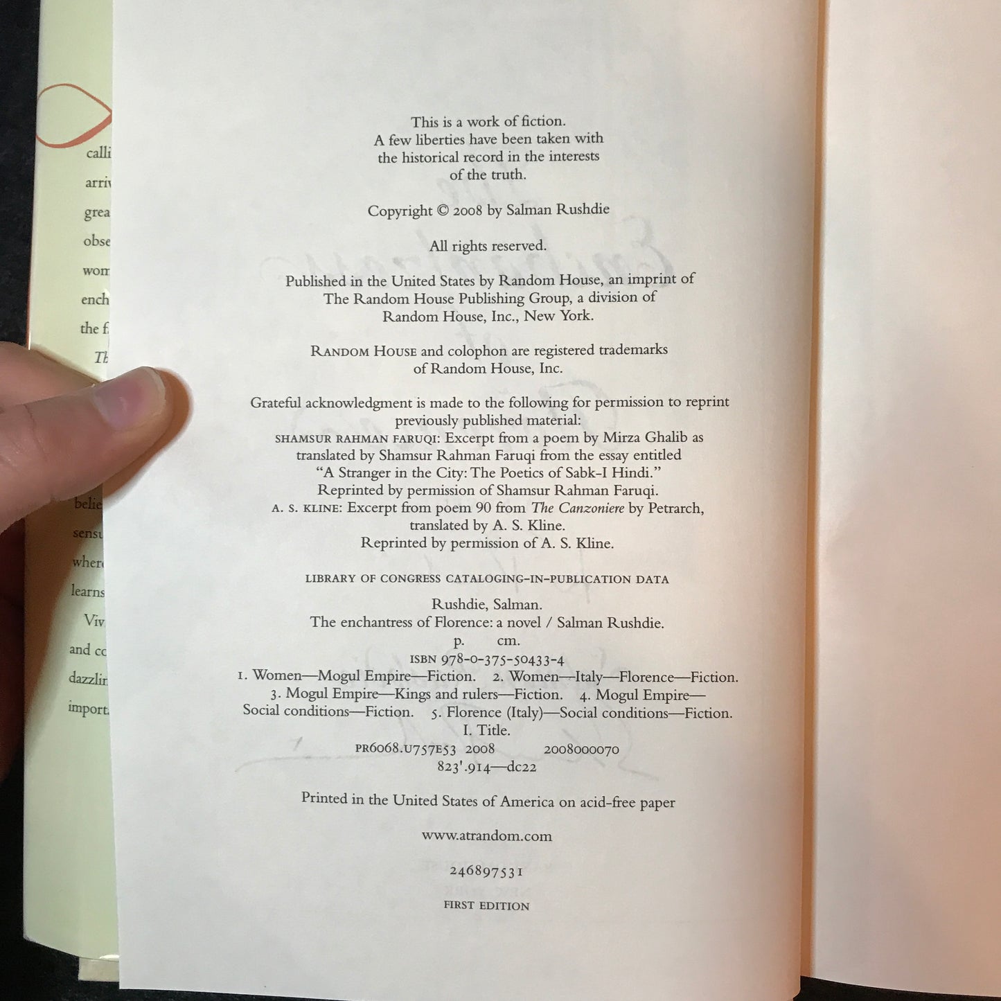 The Enchantress of Florence - Salman Rushdie - Signed - 2008