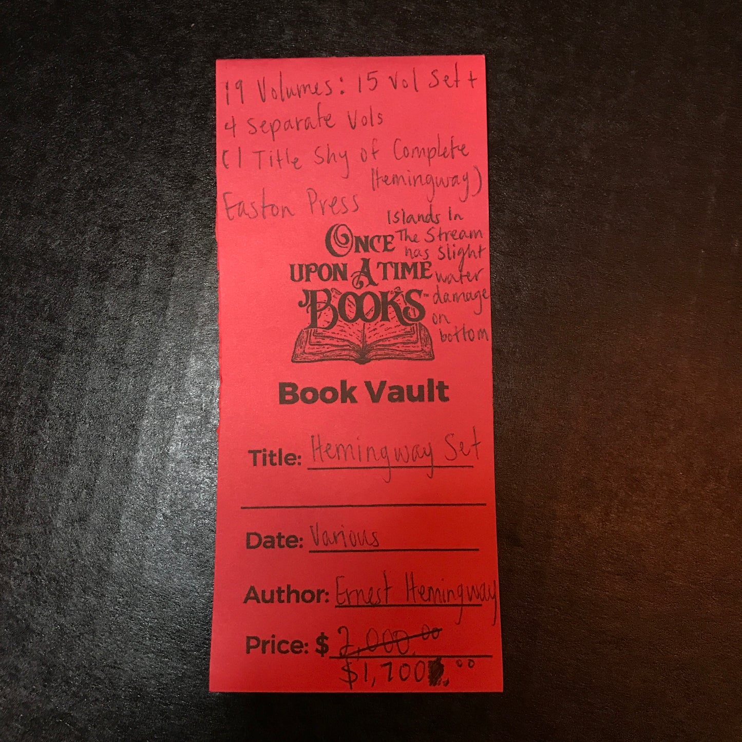 Hemingway Set - Ernest Hemingway - Easton Press - 19 Volumes - 1970, 1990