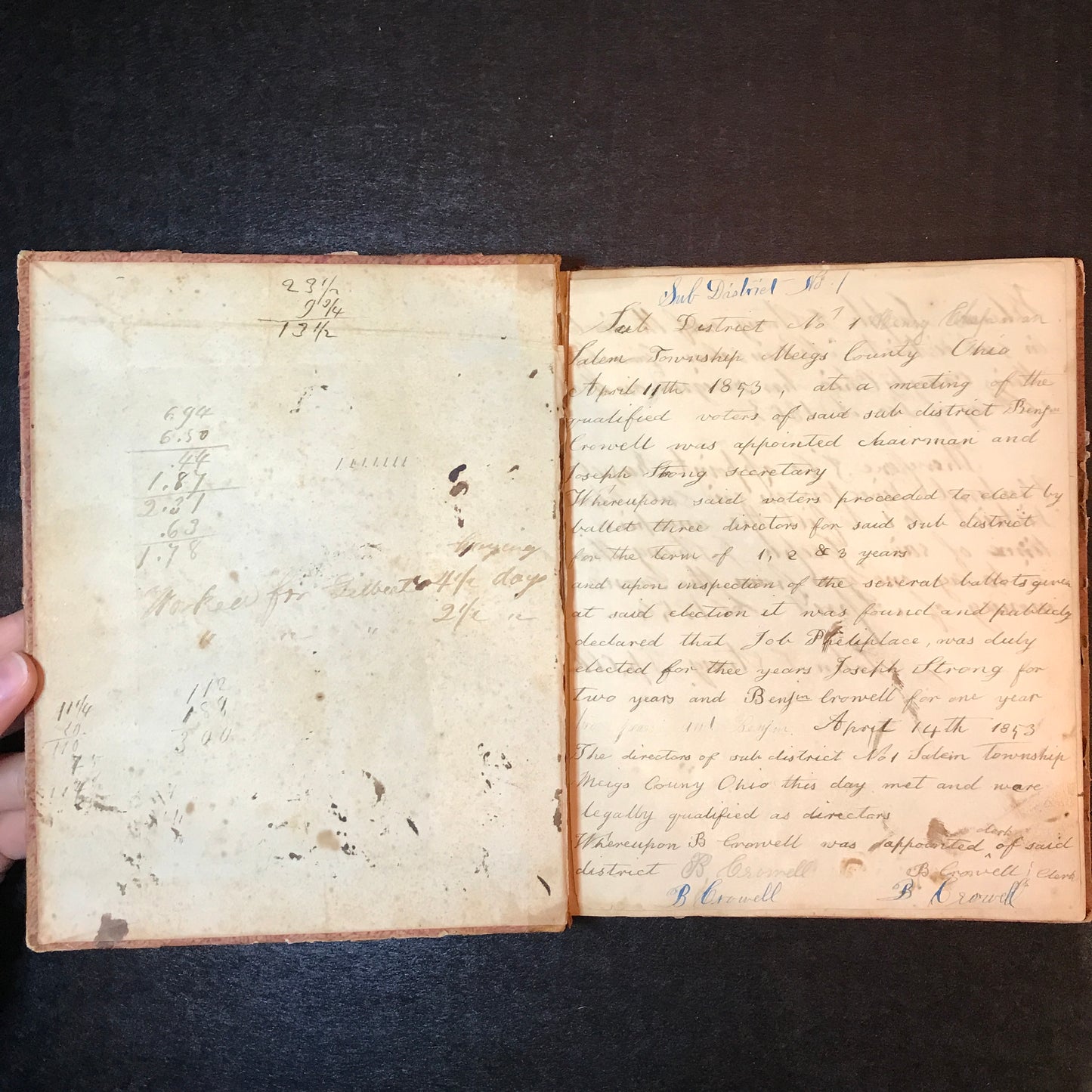 Meigs County, Ohio Journal - c. 1850's
