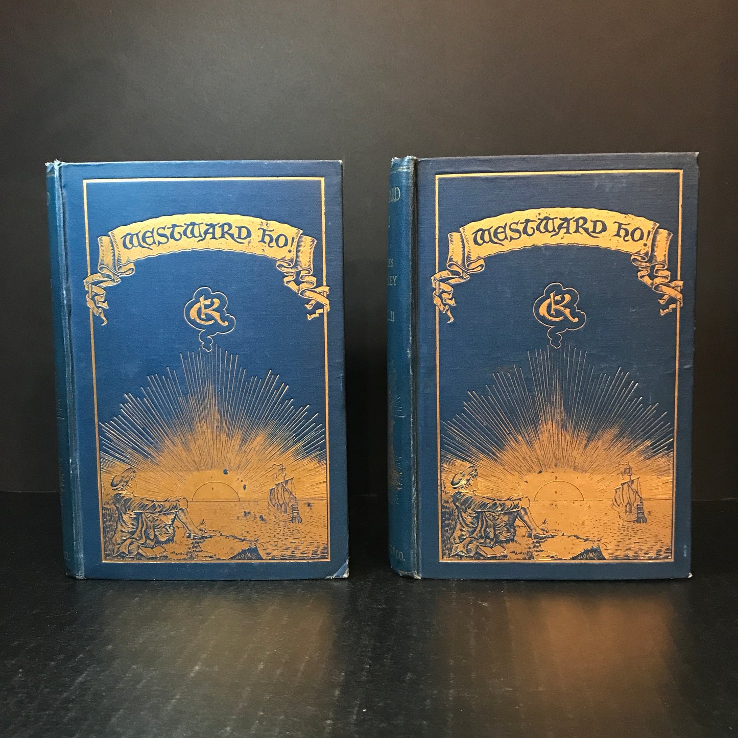 Westward Ho! - Charles Kingsley - 2 Volumes - 1st Thus - 1896