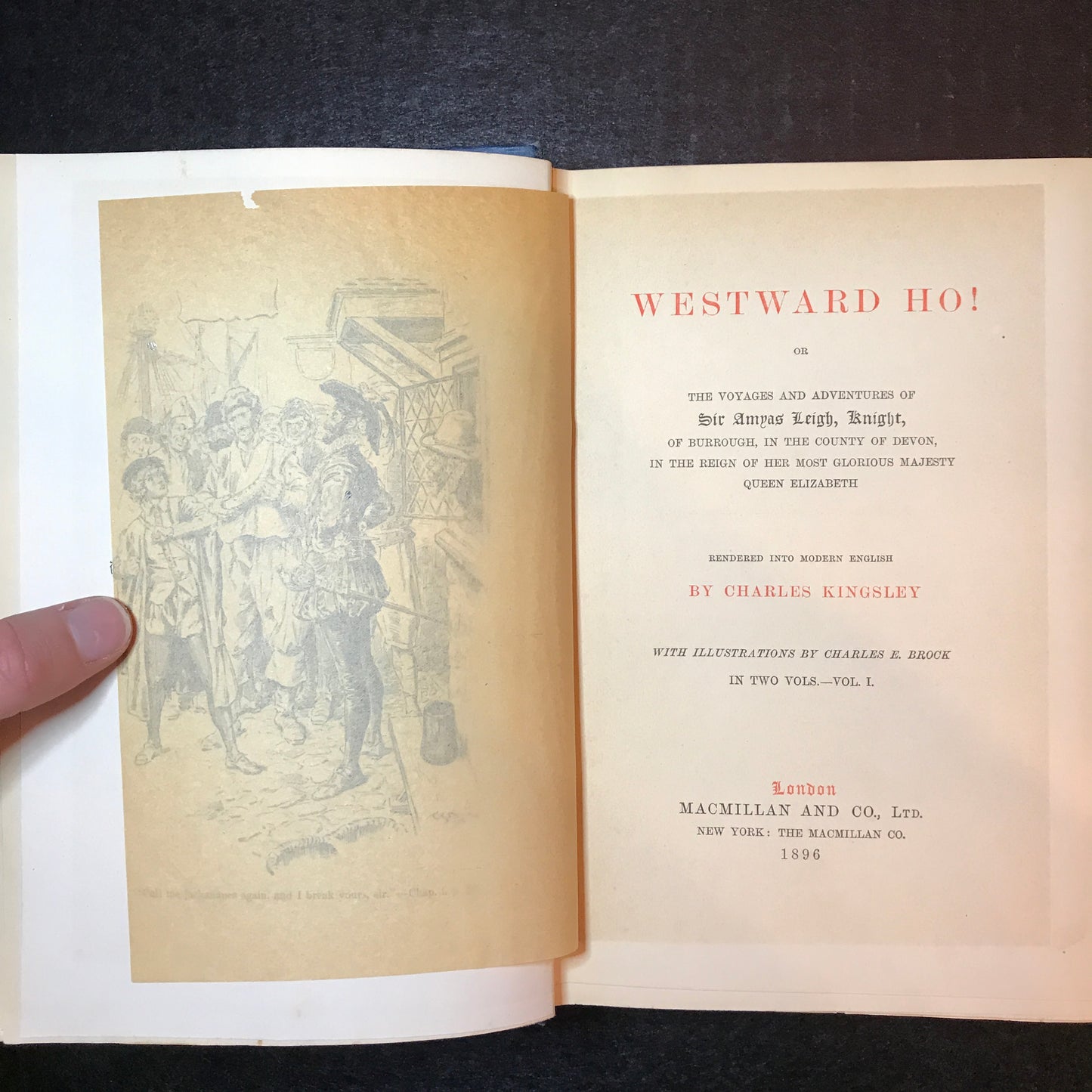 Westward Ho! - Charles Kingsley - 2 Volumes - 1st Thus - 1896