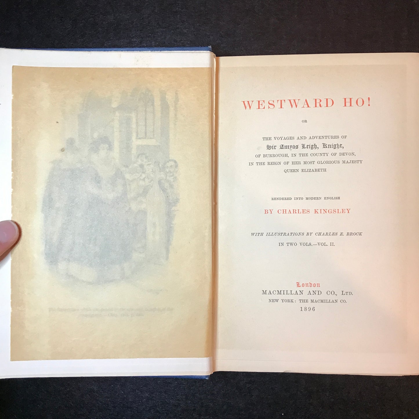 Westward Ho! - Charles Kingsley - 2 Volumes - 1st Thus - 1896