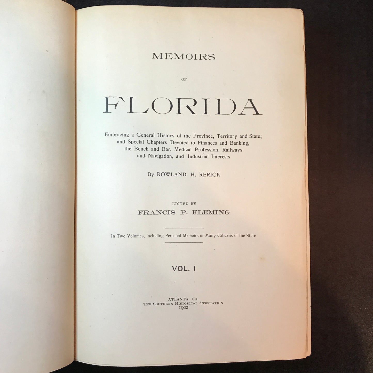 Memoirs of Florida - Rowland H. Rerick - 2 Volumes - 1902