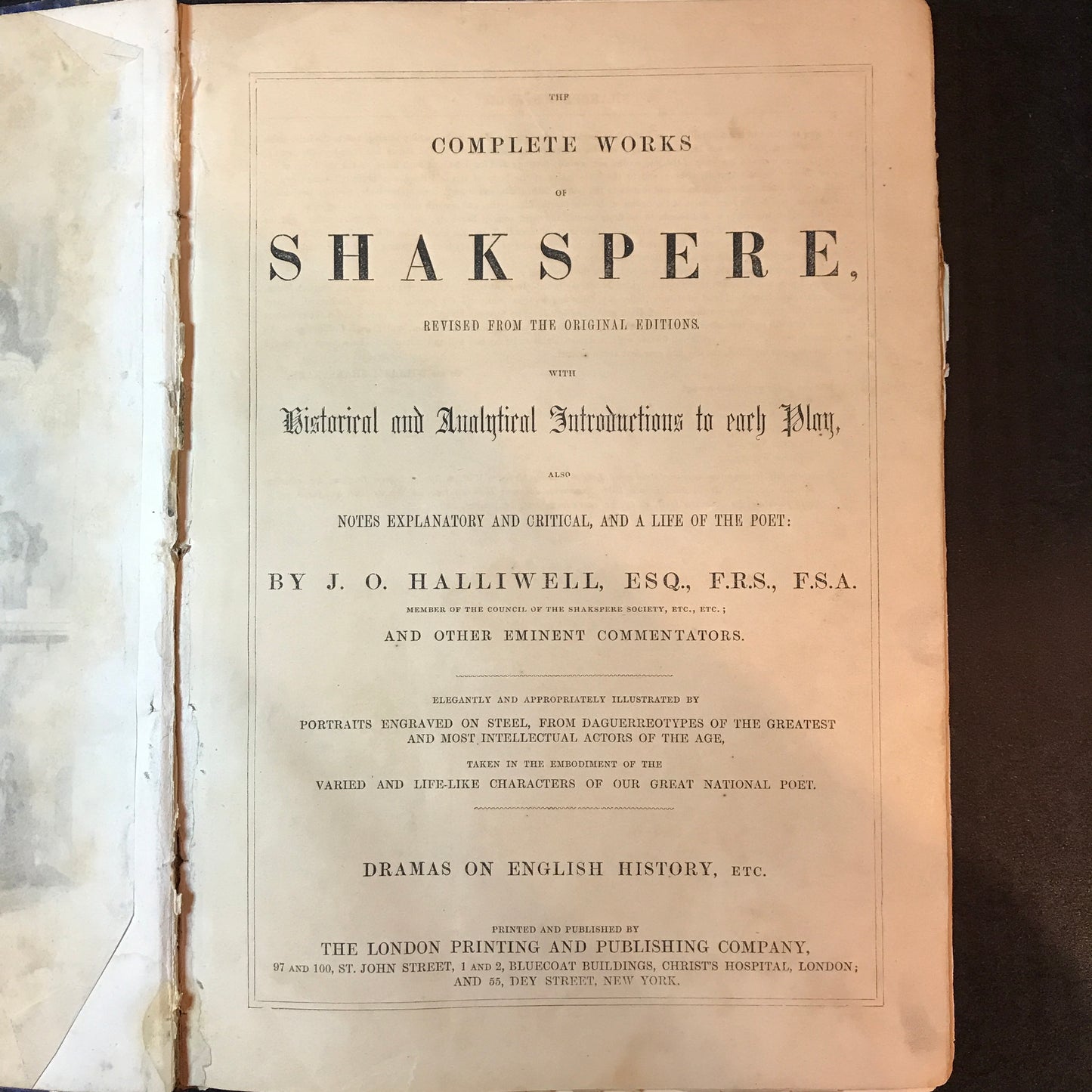 The Complete Works of Shakespere - William Shakespeare - c. 1860's