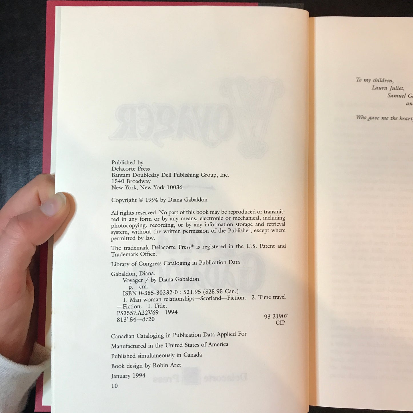 Voyager - Diana Gabaldon - 10th Print - 1994