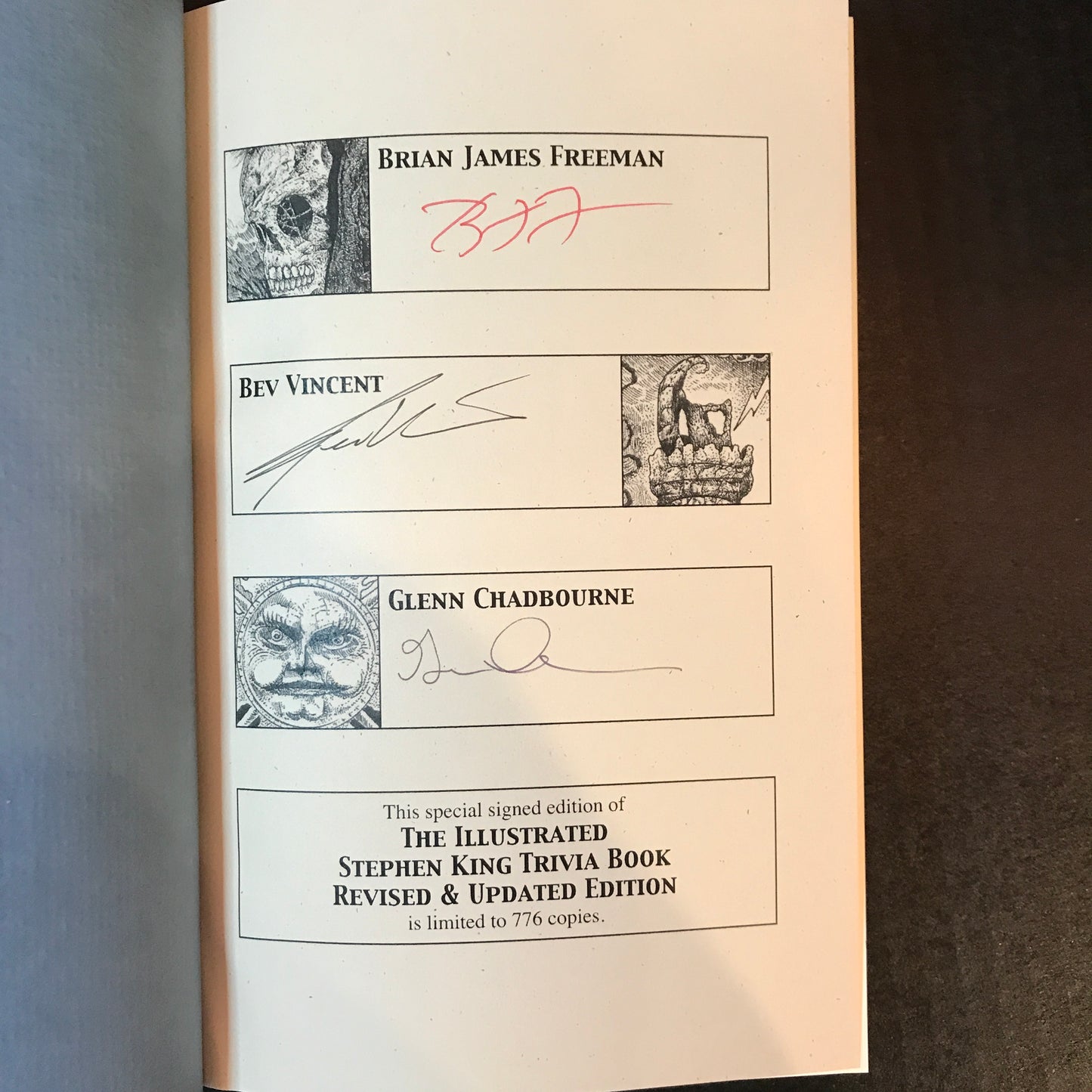 The Illustrated Stephen King Trivia Book - Brian James Freeman & Bev Vincent - Signed - 1st Thus - 2013