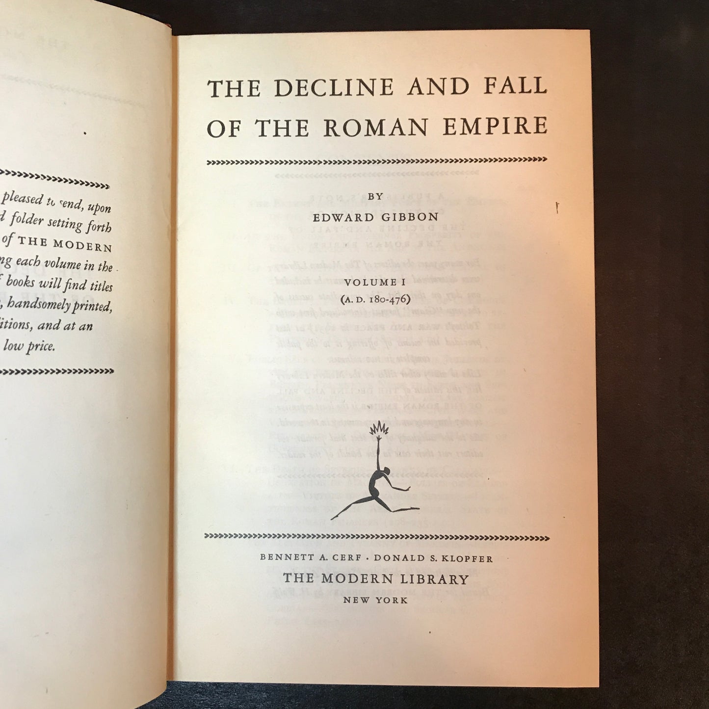 The Decline and Fall of the Roman Empire - Edward Gibbon - 2 Volumes - c. 1930's