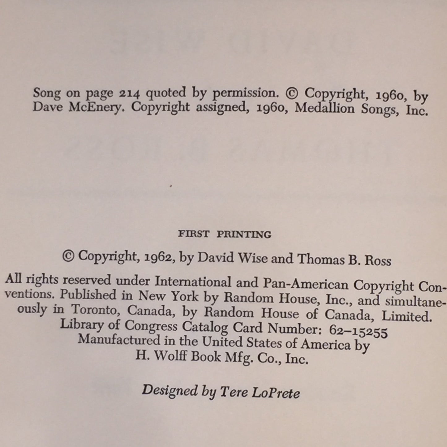 The U-2 Affair - David Wise and Thomas B. Ross - 1962