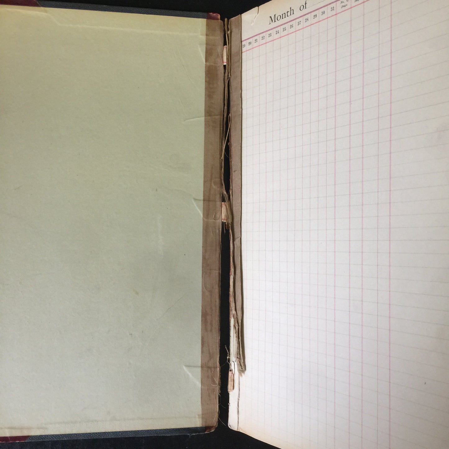 Time Book - Only Written in on the Last Page - c. 1800's